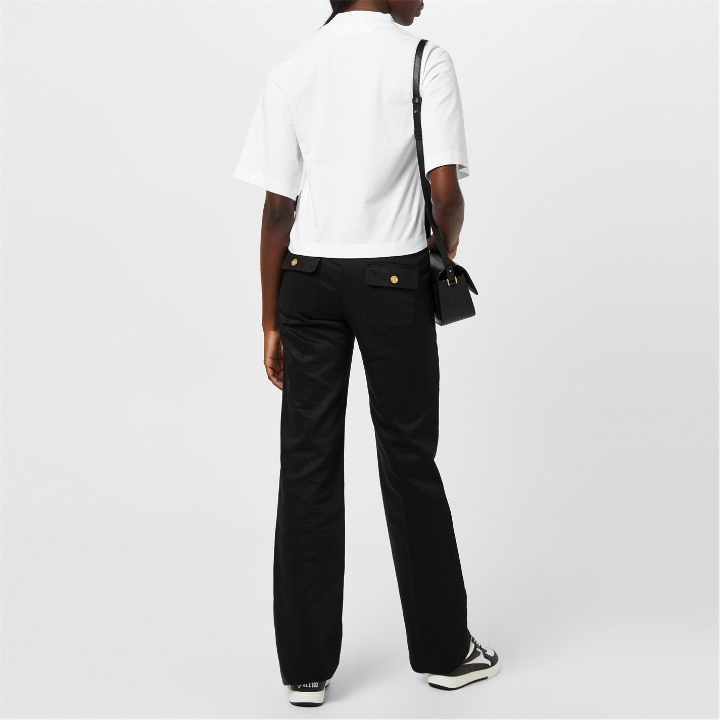 Palm Angels o1g2r1mq0325 Sunsets Cropped T-Shirt in White Size M / US 6-8 / IT 42-44 - 5 Thumbnail