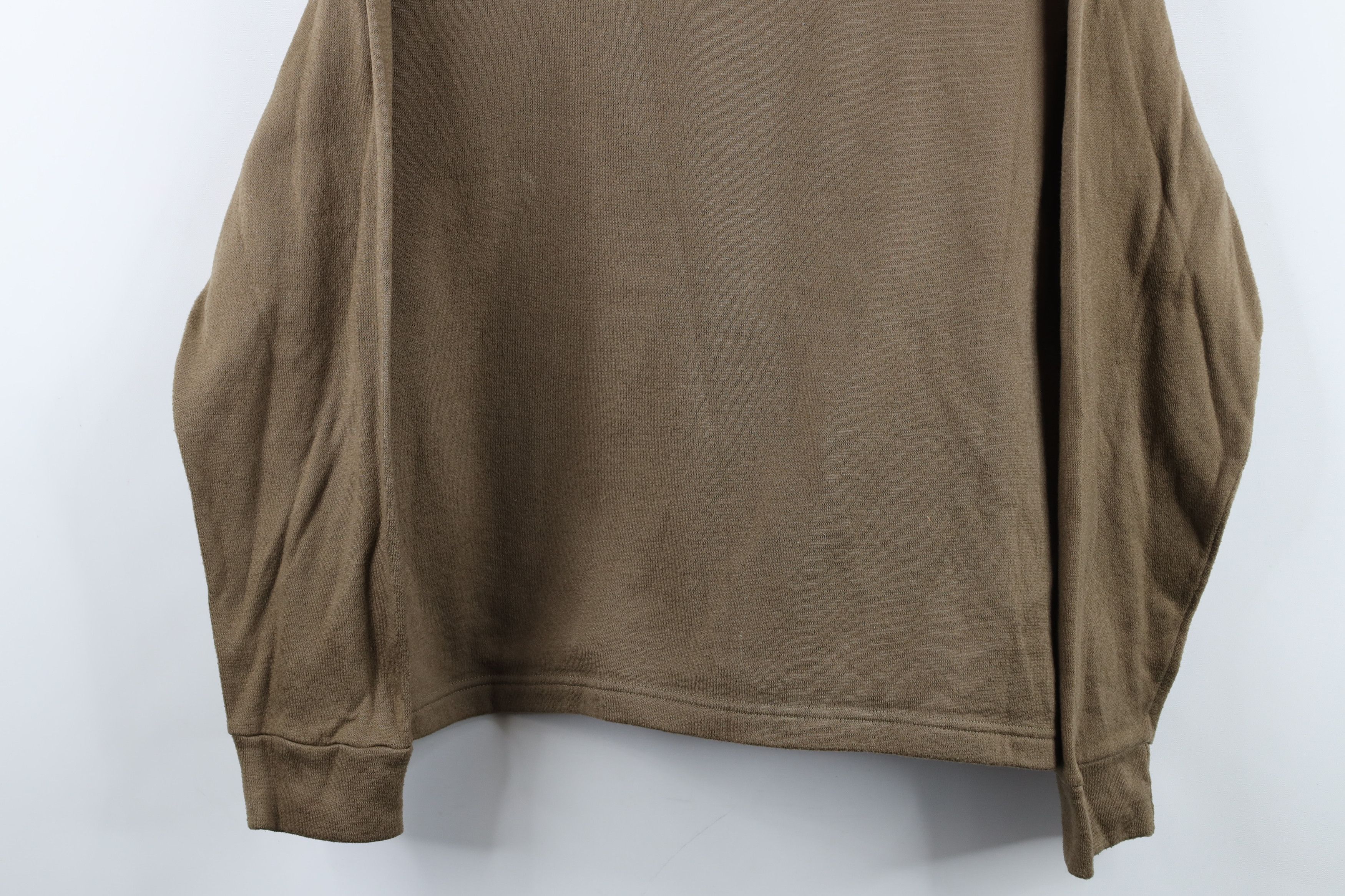 Vintage Vintage 90s Streetwear Blank Thermal Fleece Sweatshirt Brown Size US XL / EU 56 / 4 - 3 Thumbnail