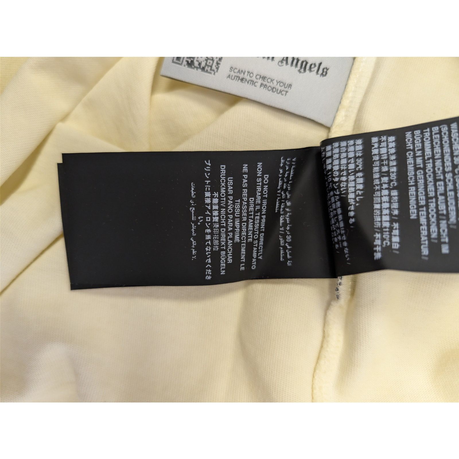 Palm Angels o1rshd1 Double Oversized LA T-Shirt in Off White / Yellow Size US XL / EU 56 / 4 - 20 Thumbnail