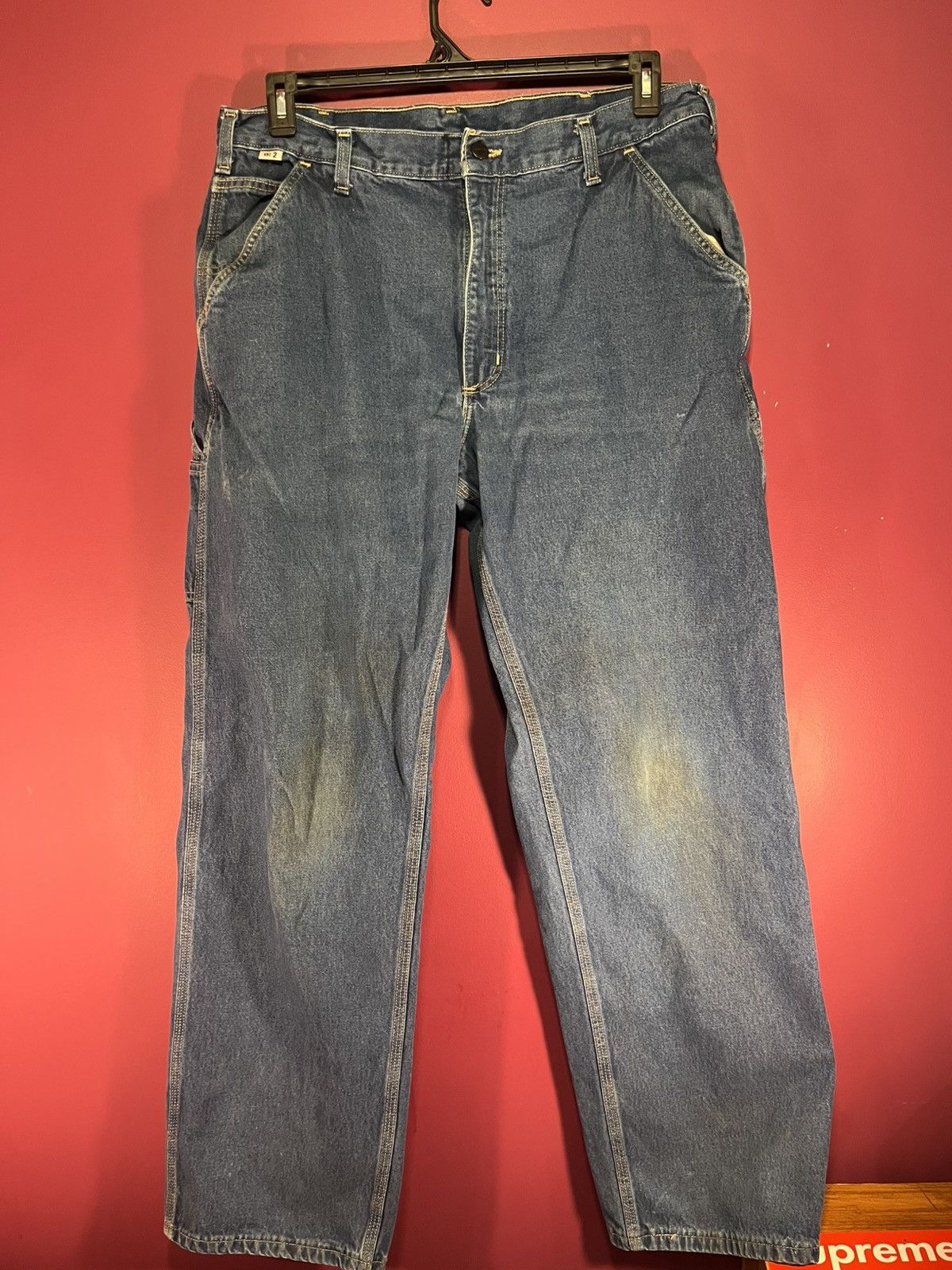 Carhartt × Vintage Carhartt fire resistant jeans Size US 36 / EU 52 - 1 Thumbnail