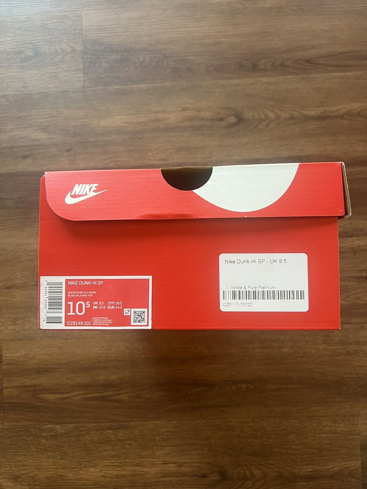 Nike Men’s Nike Dunk High Gray and White Sneakers Size US 10.5 / EU 43-44 - 8 Thumbnail