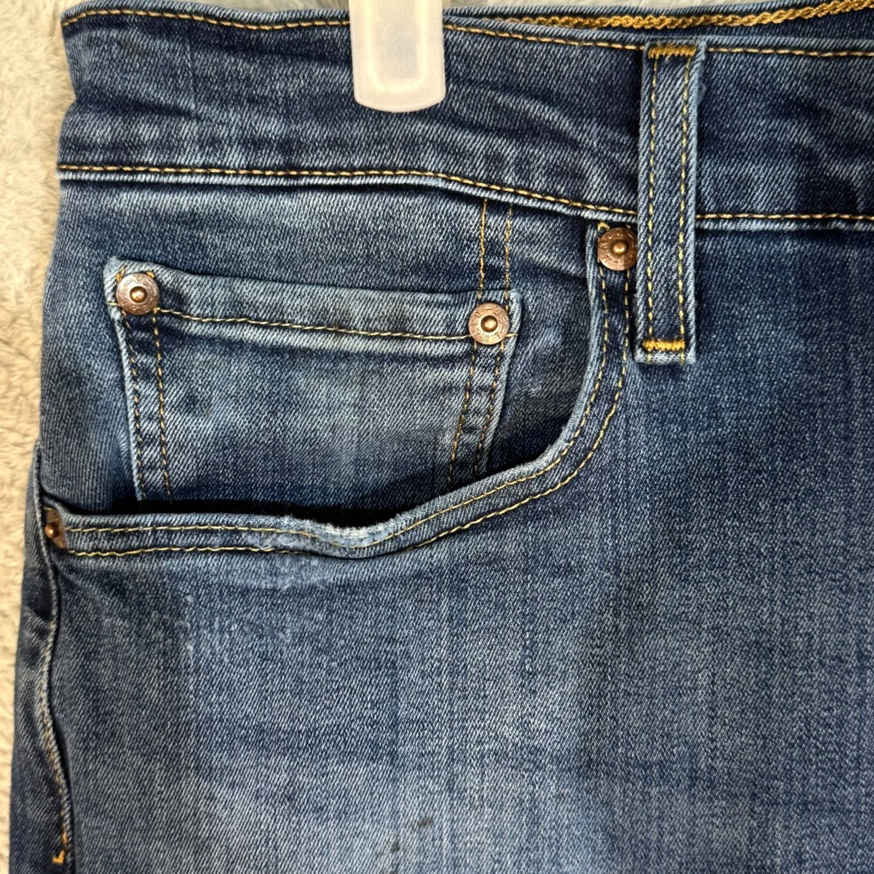 Levi's Levi's 502 Jeans 32x32 Blue Denim Stretch Mid-Rise Straight Leg Mens Size US 32 / EU 48 - 3 Thumbnail