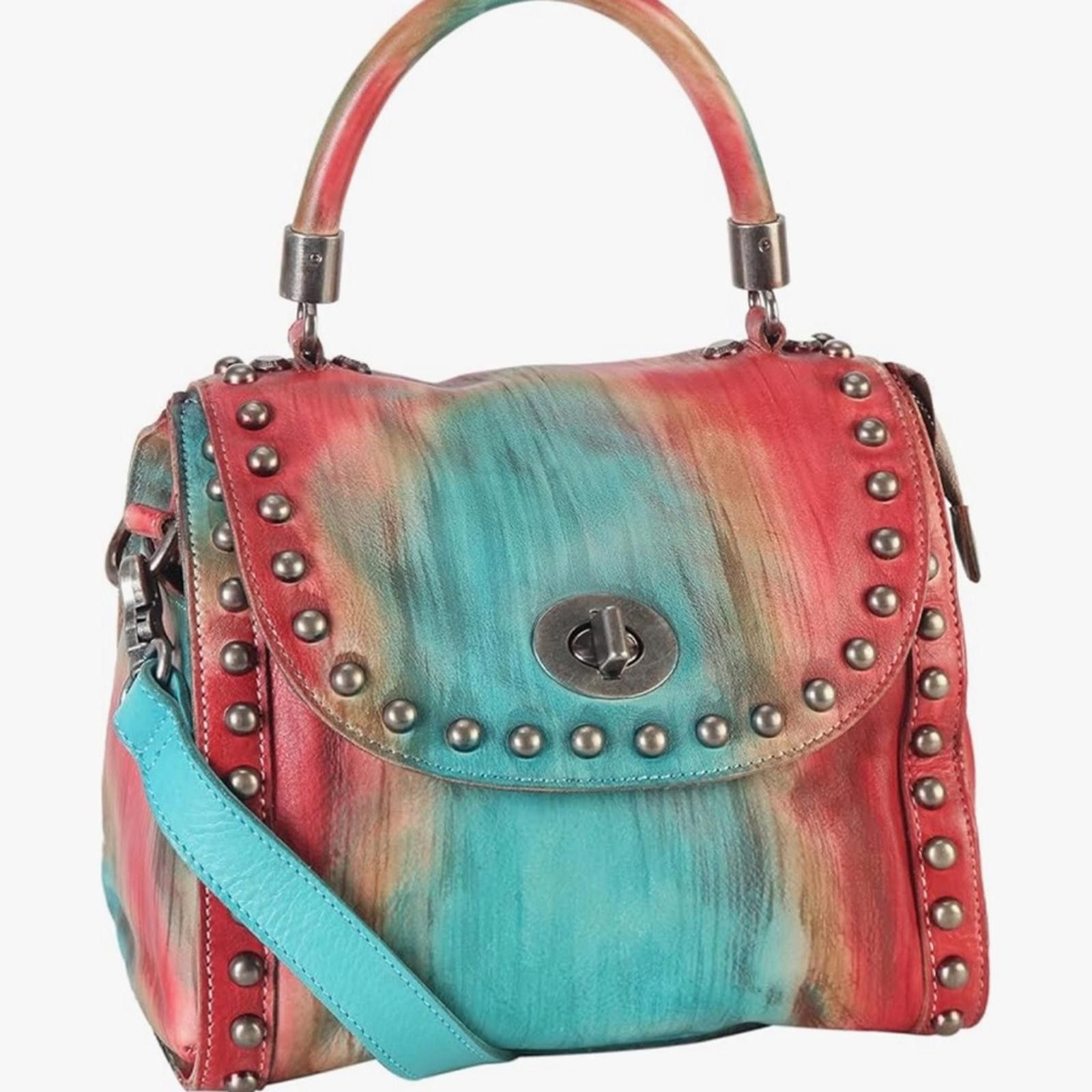 Other Studded Satchel Crossbody Purse Colorful Midsize NWT Size ONE SIZE - 2 Thumbnail