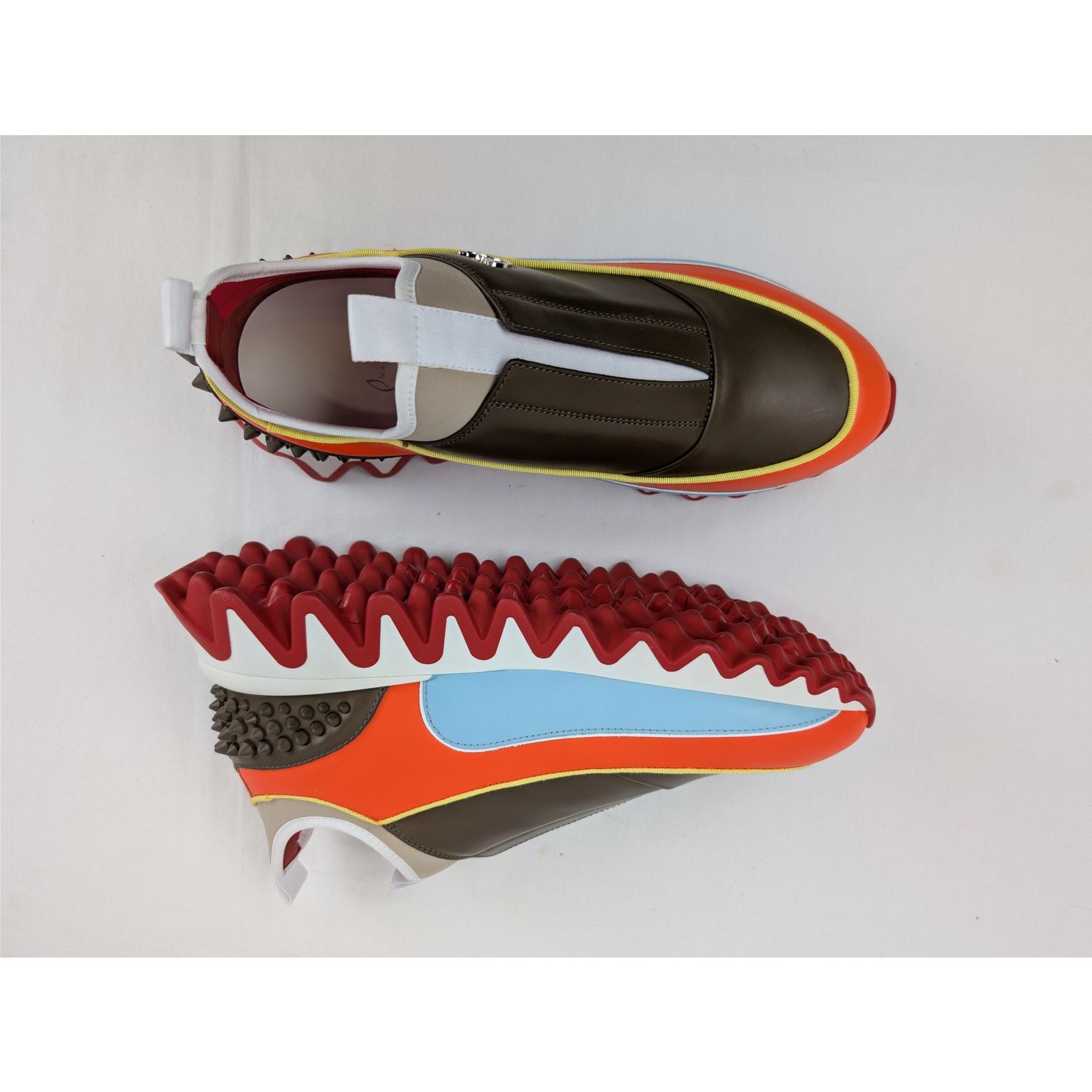 Christian Louboutin o1rshd1 Sharkyloub SP Spikes Flat Shoe Sneakers Multicolor Size US 10 / EU 43 - 14 Thumbnail