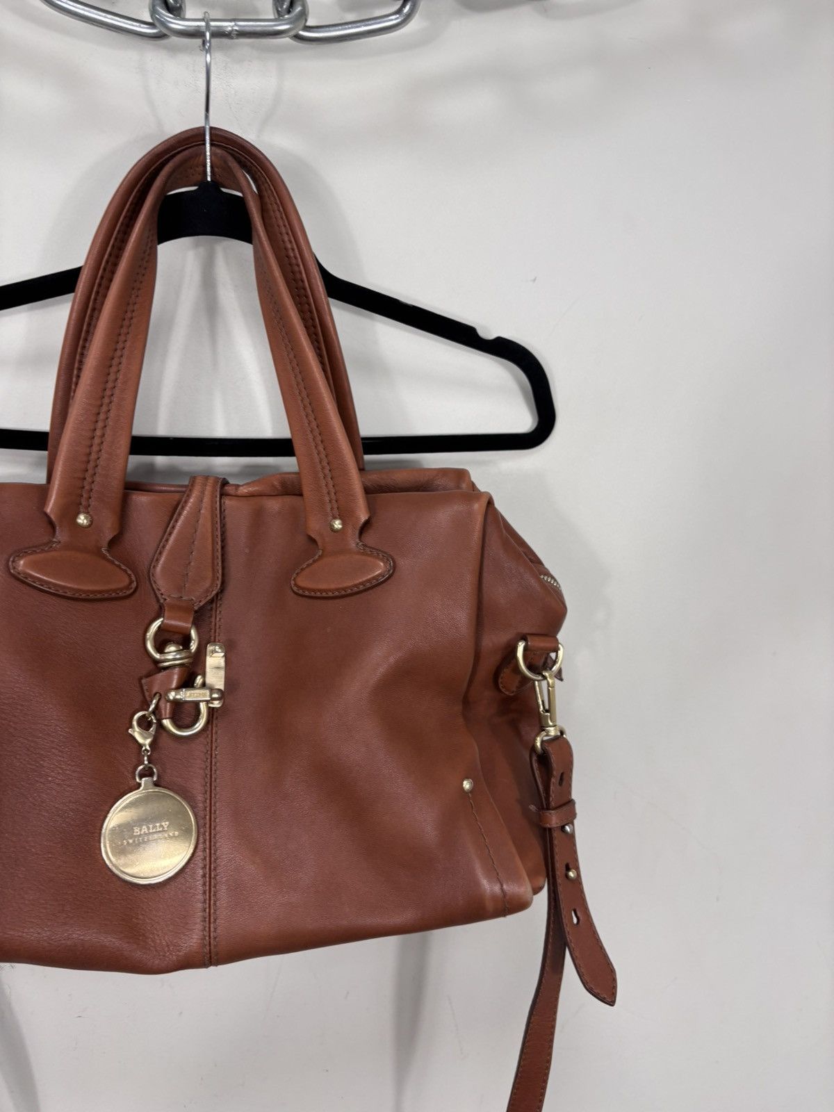 Bally Bally Madria Brown Genuine Leather Handle Bag Shoulder Size ONE SIZE - 4 Thumbnail