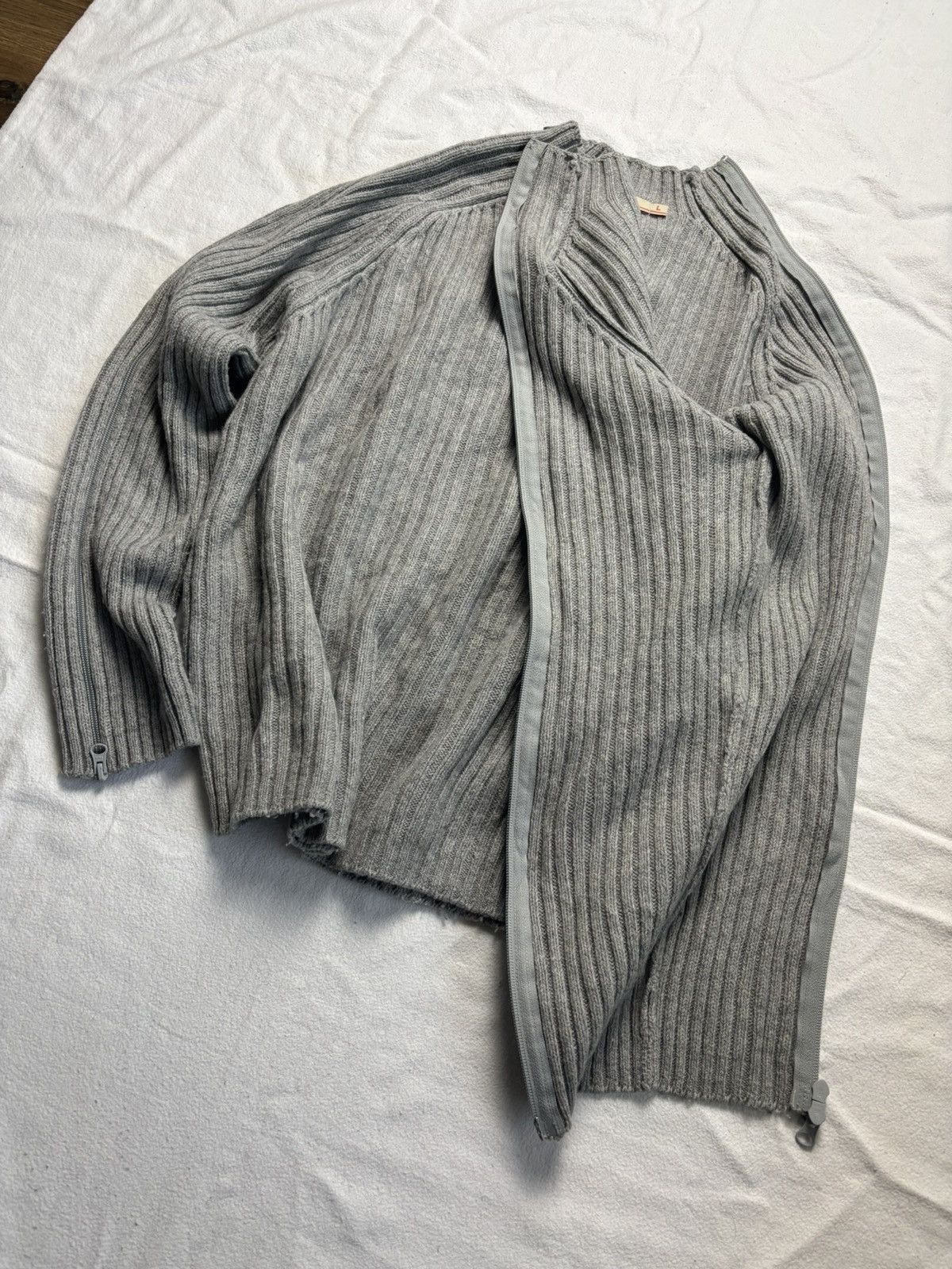Japanese Brand × Vintage Avant garde full zip knitted sweater diesel lgb style Size US XL / EU 56 / 4 - 9 Thumbnail