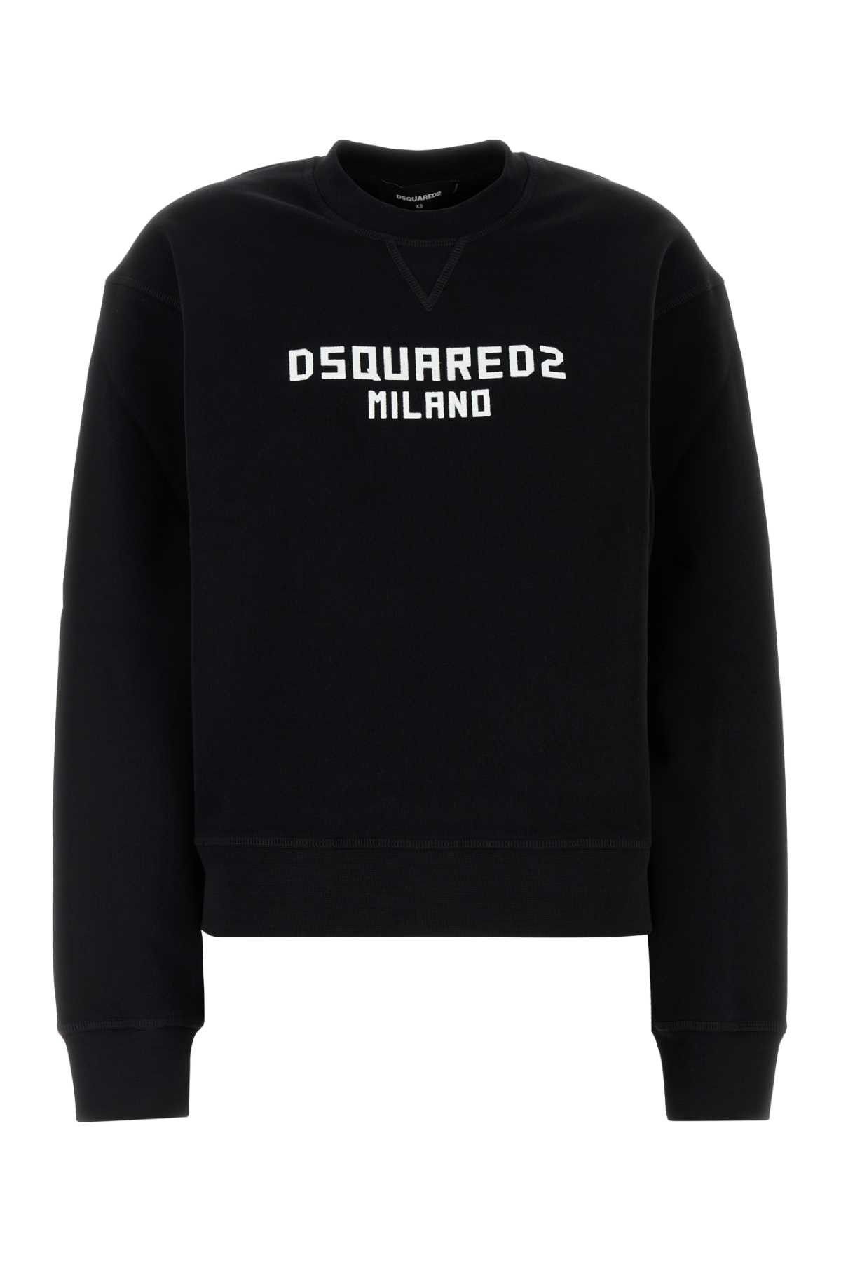 Dsquared2 Black Cotton Sweatshirt Size XS / US 0-2 / IT 36-38 - 1 Thumbnail