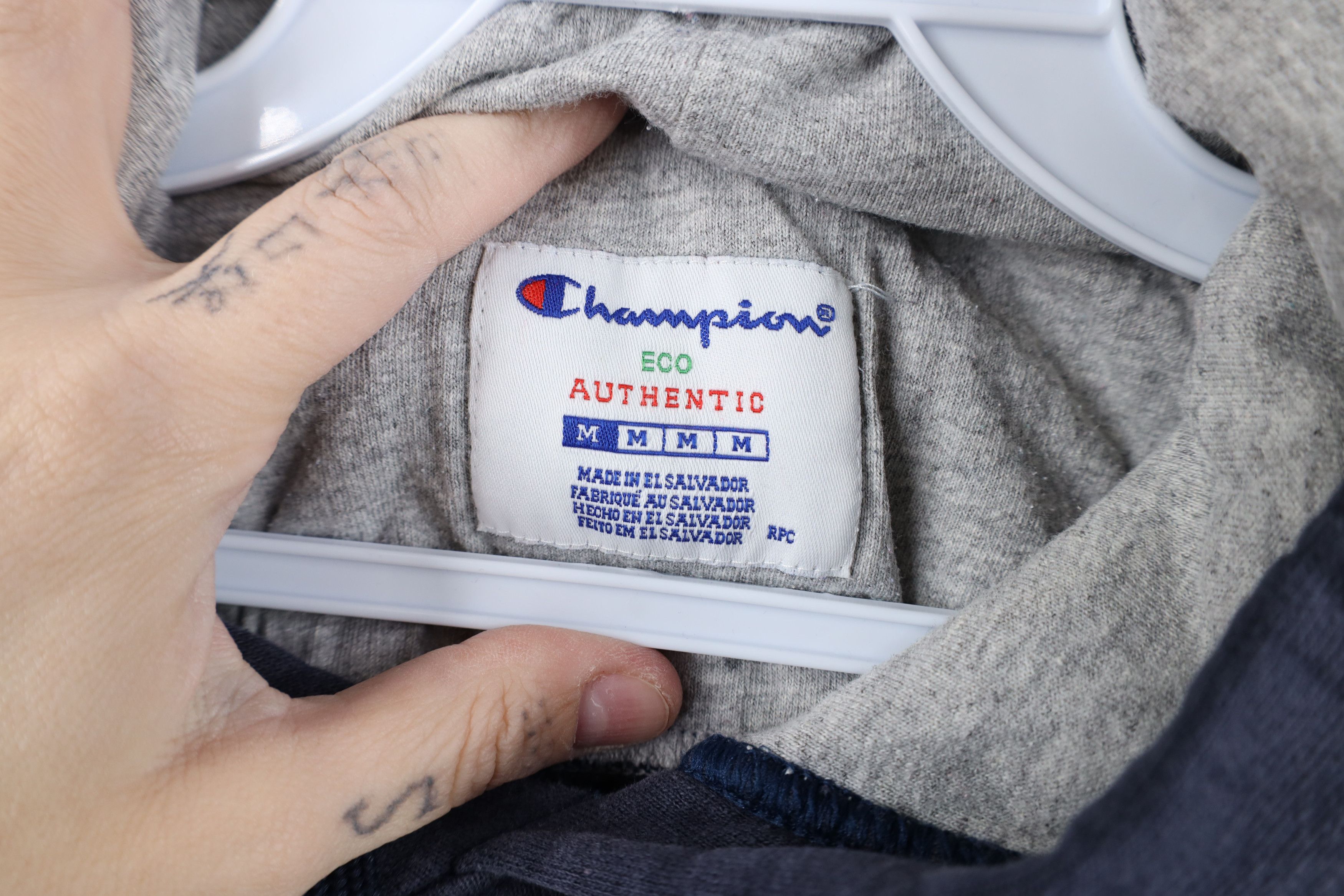 Champion Vintage Y2K Champion Heavyweight Hoodie Sweatshirt Blue Size US M / EU 48-50 / 2 - 9 Thumbnail