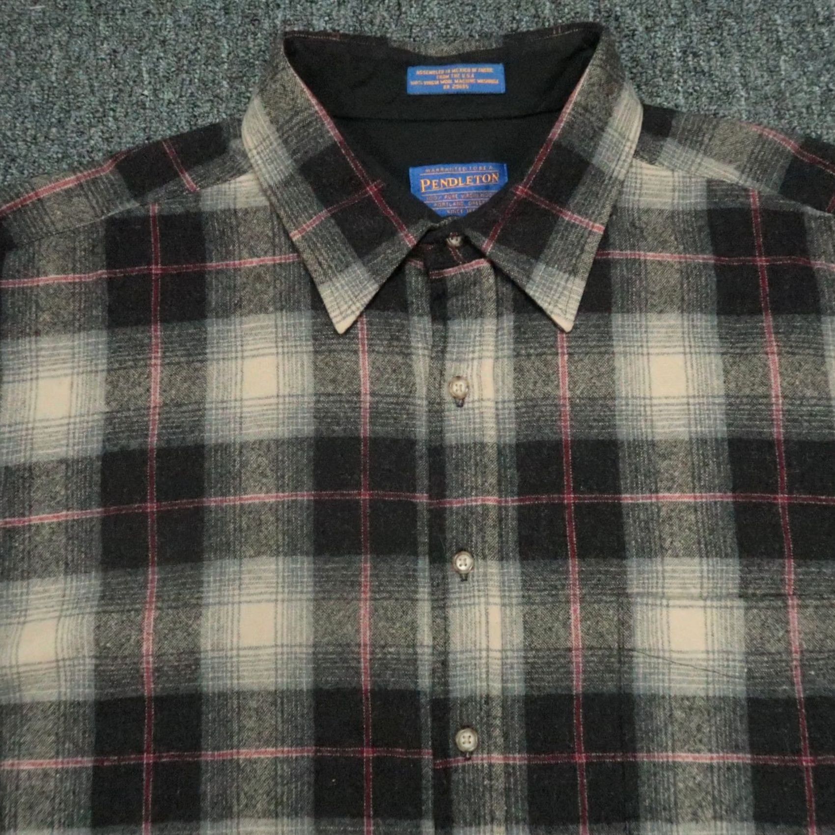 Pendleton VINTAGE Pendleton Shirt Mens XL Brown Plaid Wool Flannel Long Sleeve Button Up Size US XL / EU 56 / 4 - 2 Thumbnail