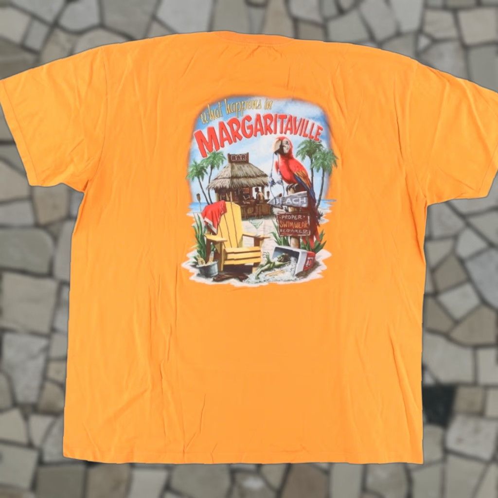 Vintage Margaritaville Graphic Jamaica Solid T-Shirt Orange Men’s 2XL Shirt Size US XXL / EU 58 / 5 - 1 Thumbnail