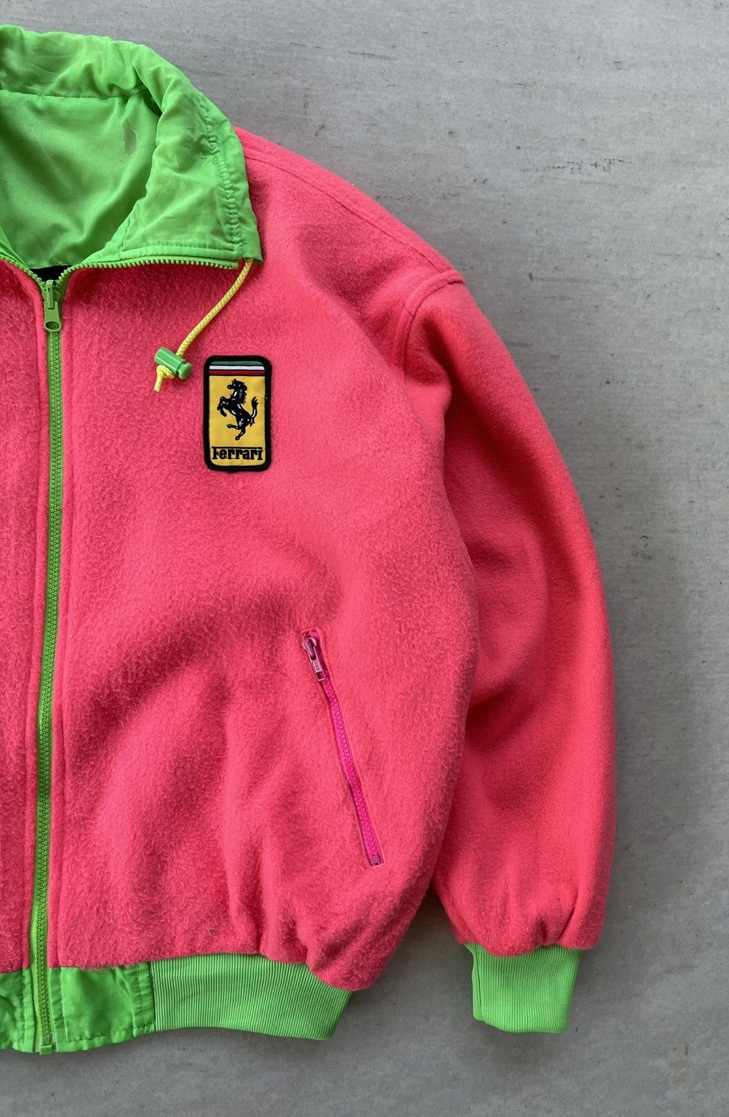 Ferrari 🔥VINTAGE FERRARI BIG LOGO REVERSIBLE RACING BOMBER JACKET Size US L / EU 52-54 / 3 - 7 Thumbnail