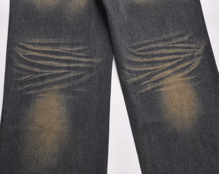 Jean Men's loose casual hip-hop washed punk wide-leg jeans Size US 32 / EU 48 - 5 Thumbnail