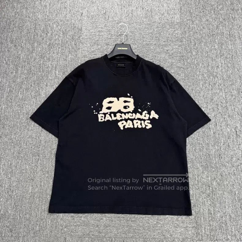 Balenciaga Balenciaga Doodle Letter Print Short Sleeve Size US S / EU 44-46 / 1 - 1 Thumbnail