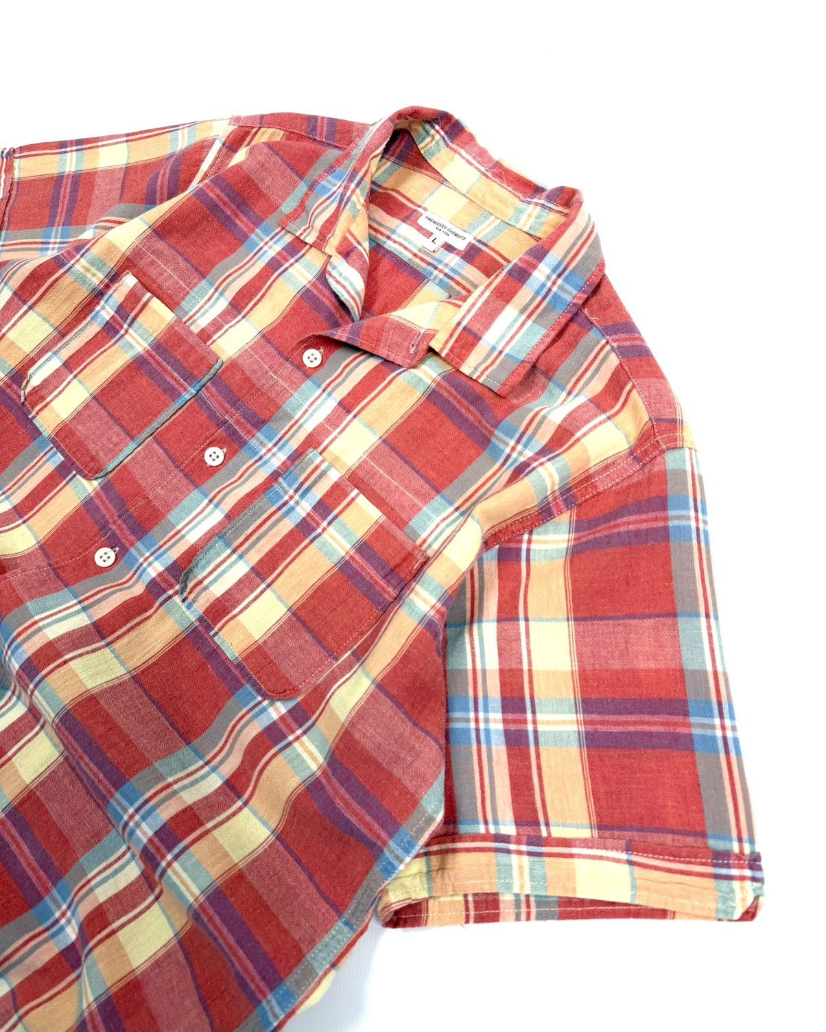 Engineered Garments Engineered Garments Linen Blend Plaid Shirt USA Short Sleeve Size US L / EU 52-54 / 3 - 8 Thumbnail