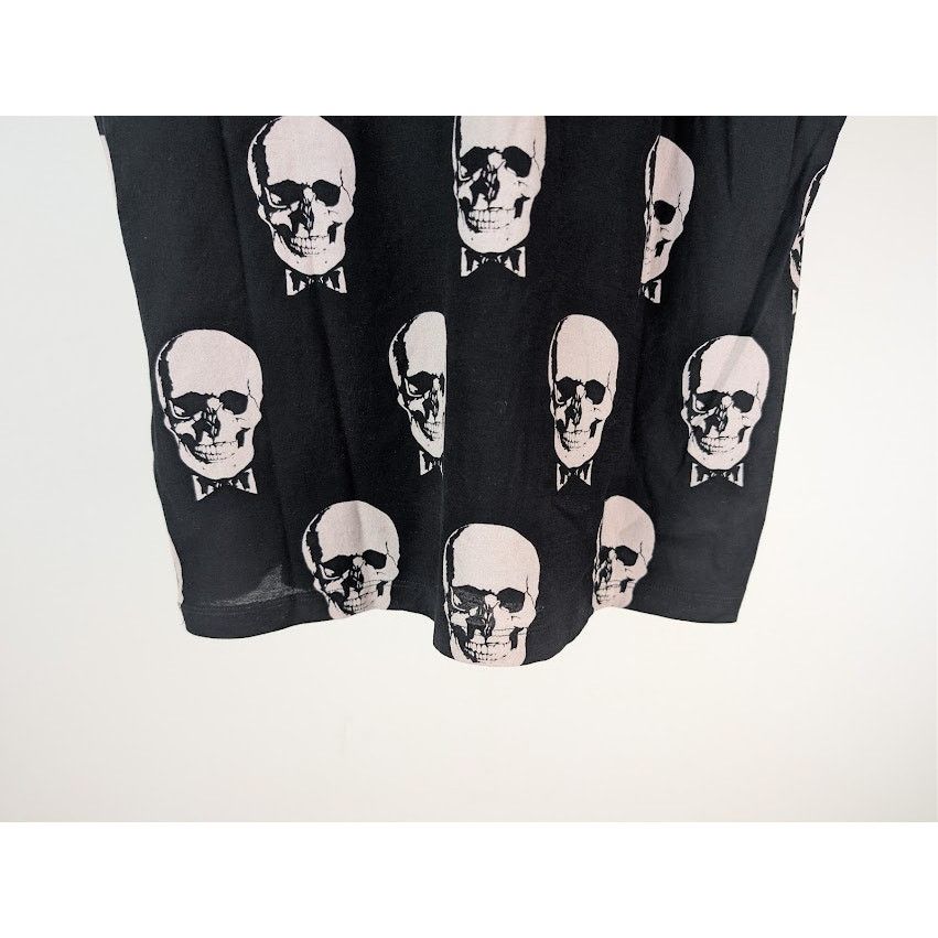 Saint Laurent Paris o1rshd1 Skull and Bowtie Print T-Shirt in Black / White Size US XS / EU 42 / 0 - 13 Thumbnail
