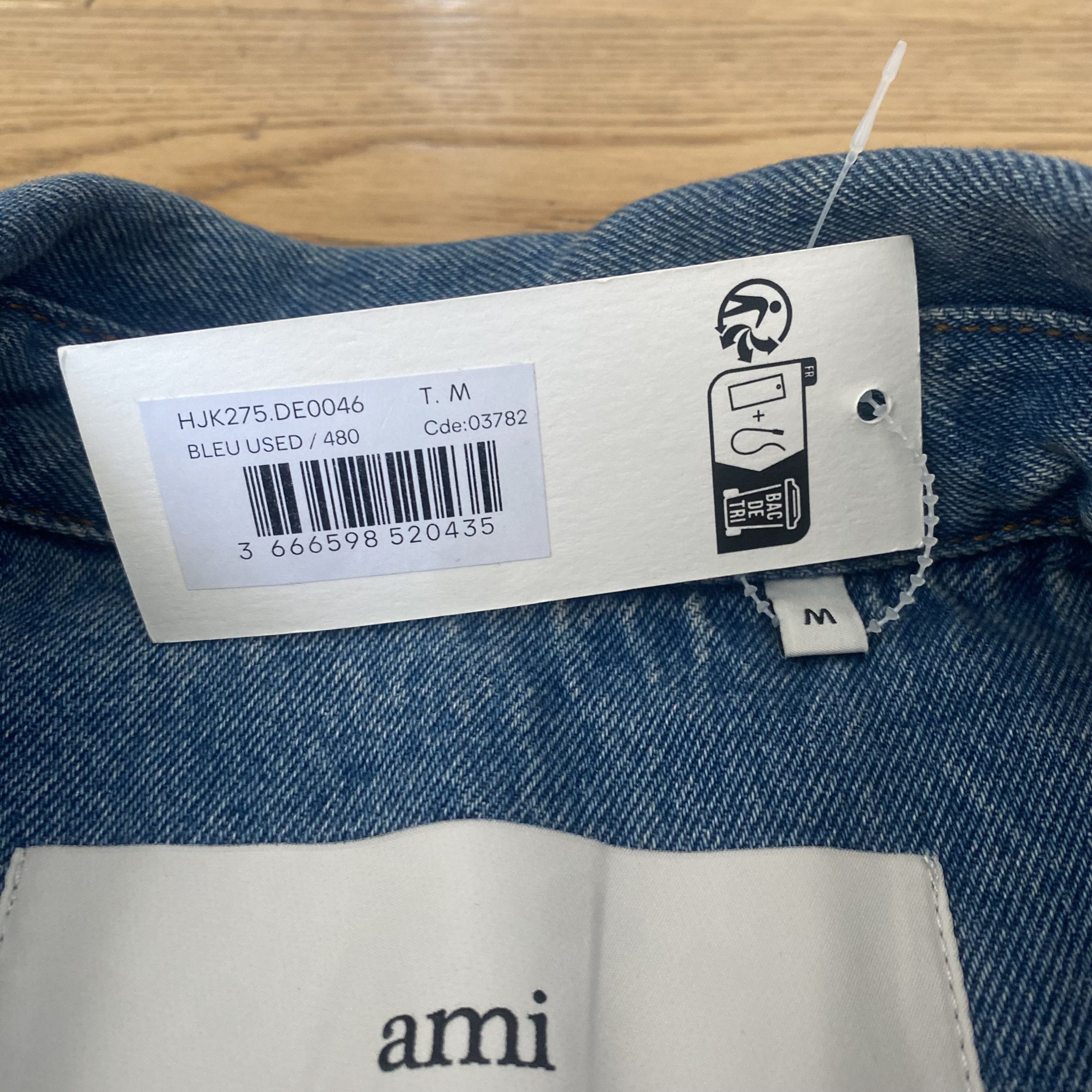 AMI Ami Paris Coeur Denim Overshirt Button Down Shirt Oversized Size US M / EU 48-50 / 2 - 8 Thumbnail