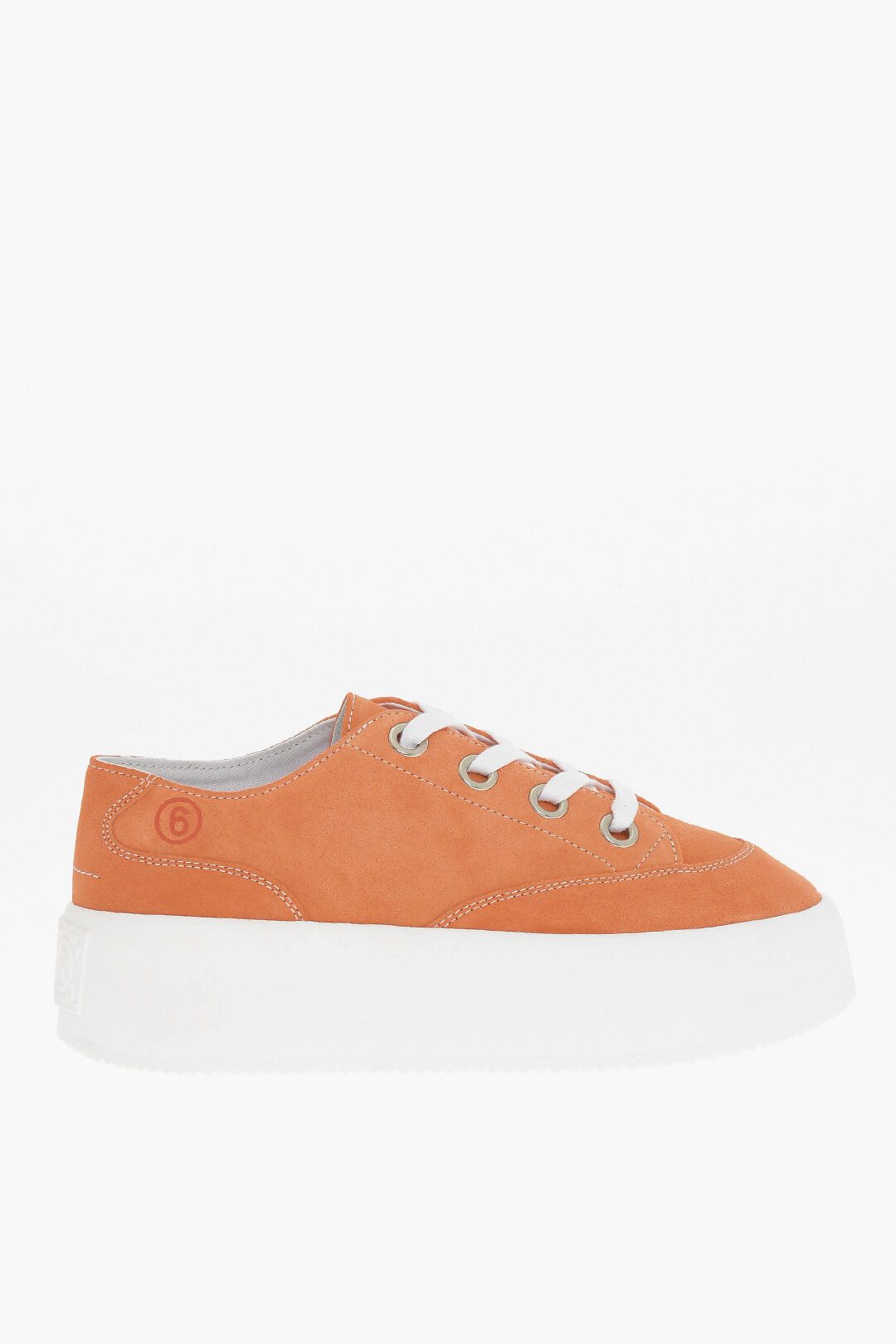 Maison Margiela og1mm1224 Suede Low-Top Sneakers in Orange Size US 10 / IT 40 - 1 Thumbnail