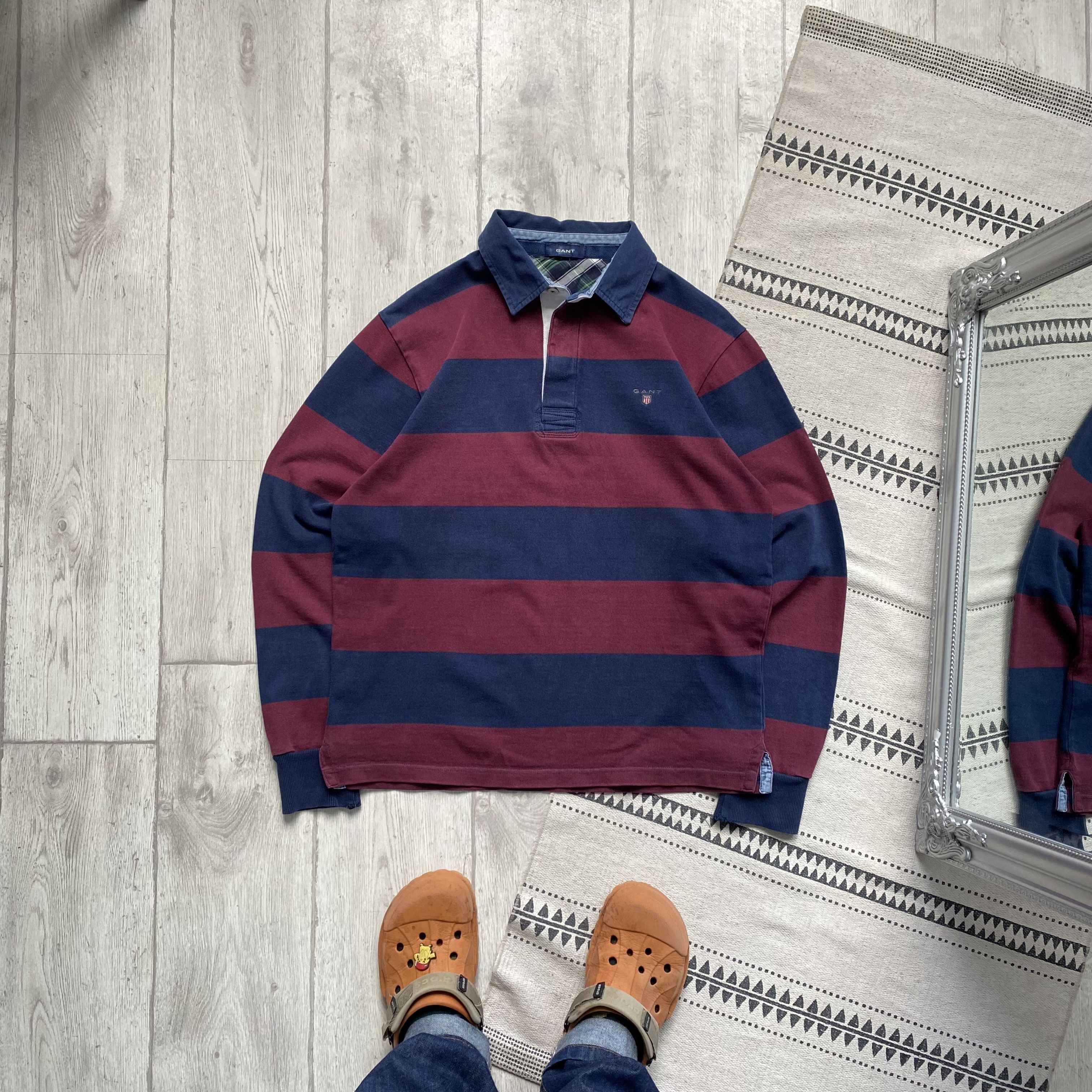 Gant Vintage Gant stripped rugby shirt Distressed Ralph Lauren Size US M / EU 48-50 / 2 - 1 Thumbnail