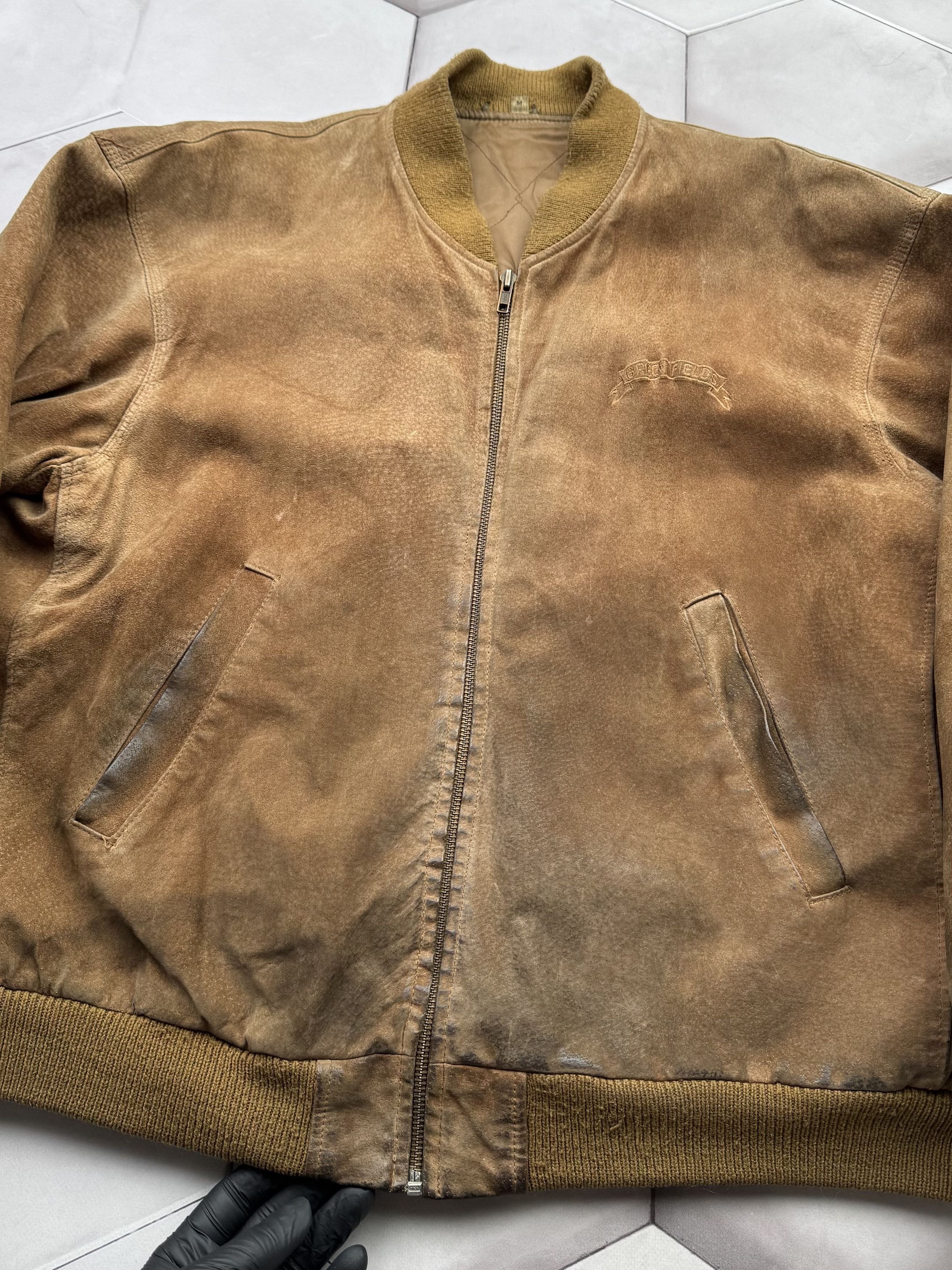 Japanese Brand Vintage Suede Bomber Jacket (E4) Size US M / EU 48-50 / 2 - 4 Thumbnail