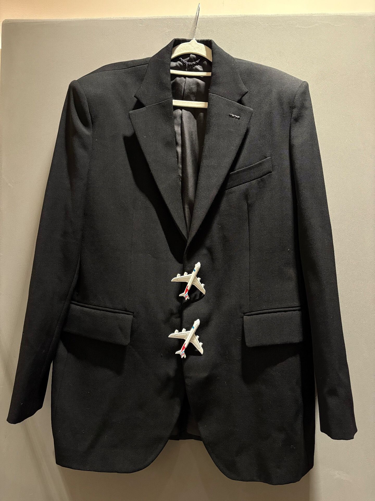 Louis Vuitton Louis Vuitton Black Wool Suit Jacket Size US M / EU 48-50 / 2 - 1 Thumbnail