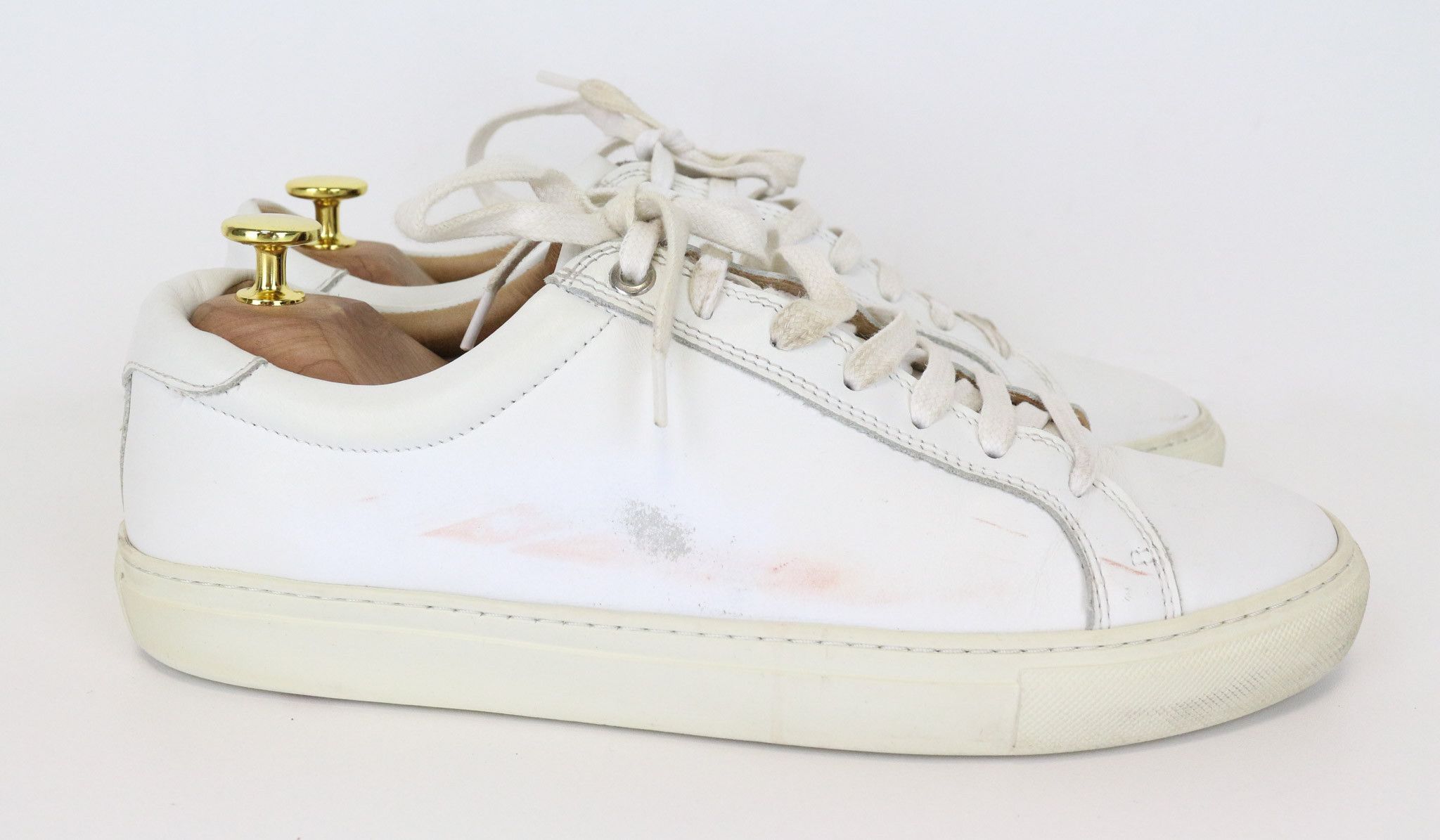 Suitsupply EU41 White Leather Low-Top Sneakers 74684 Size US 8 / EU 41 - 2 Thumbnail