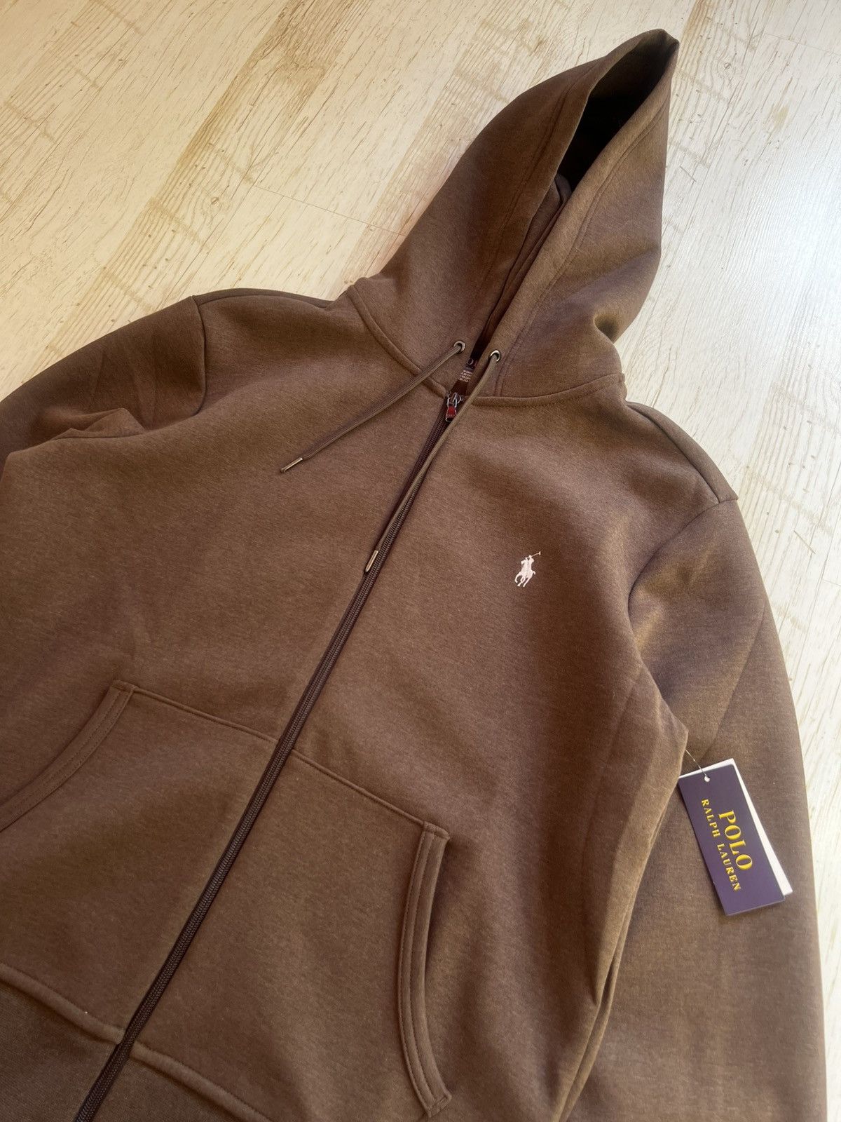 Polo Ralph Lauren Polo Ralph Lauren Brown Zip Hoodie Sweatshirt Size M Size US M / EU 48-50 / 2 - 7 Thumbnail