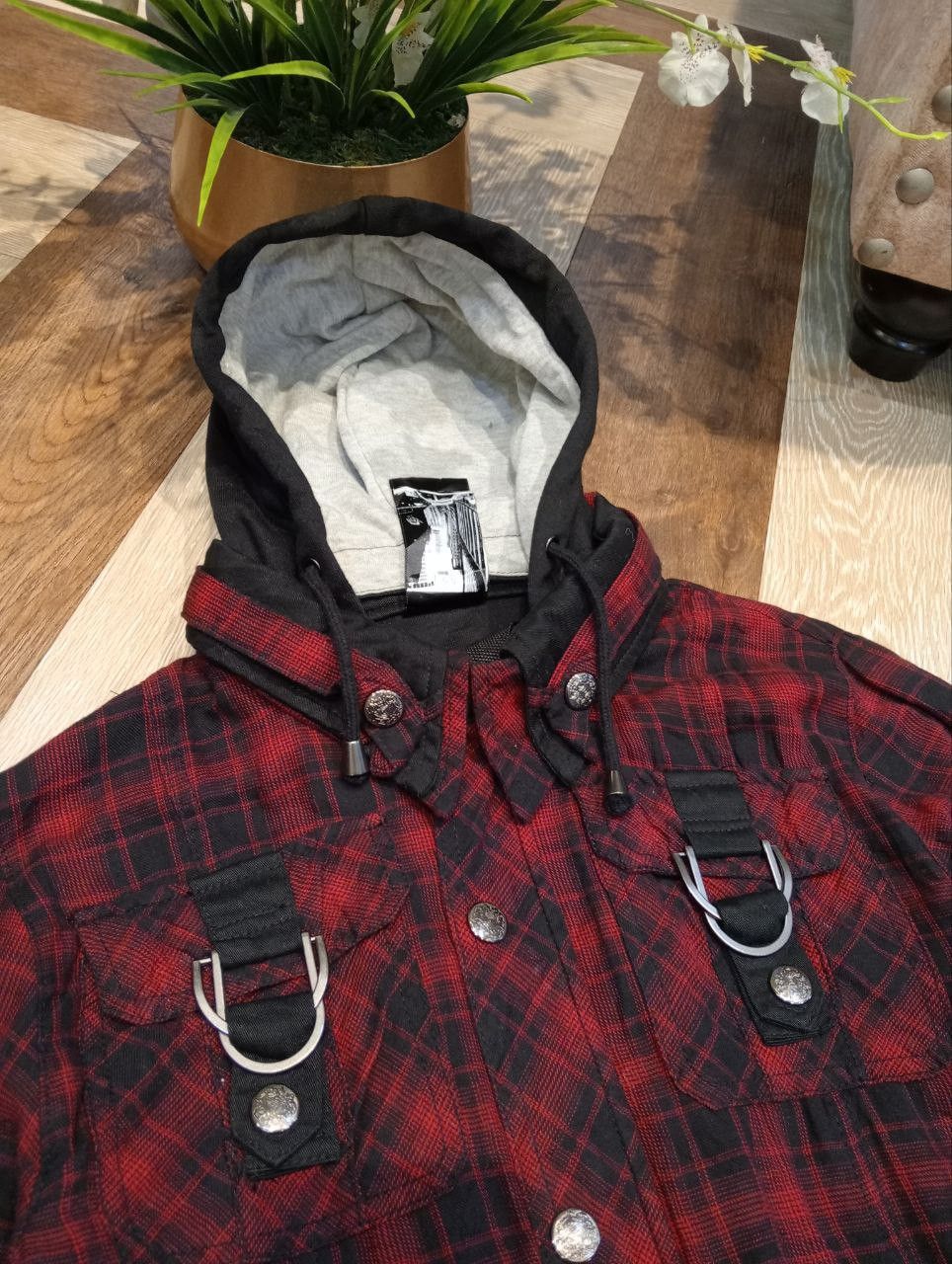Japanese Brand 31040=SKKONE JAPAN PUNK CHECKERED JACKET - SIZE M Size US M / EU 48-50 / 2 - 8 Thumbnail
