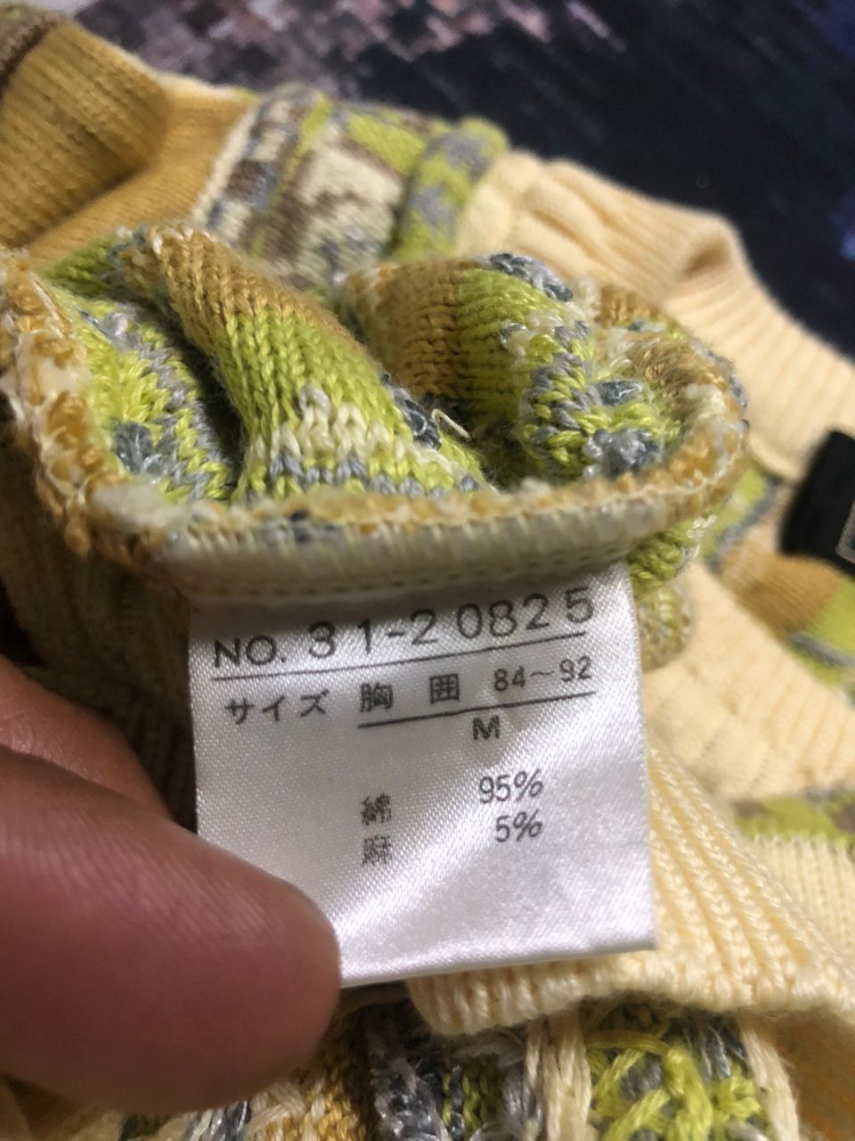Japanese Brand Sun Men 3D Knitted Sweatshirt Inspired Coogi Design Size US M / EU 48-50 / 2 - 11 Thumbnail