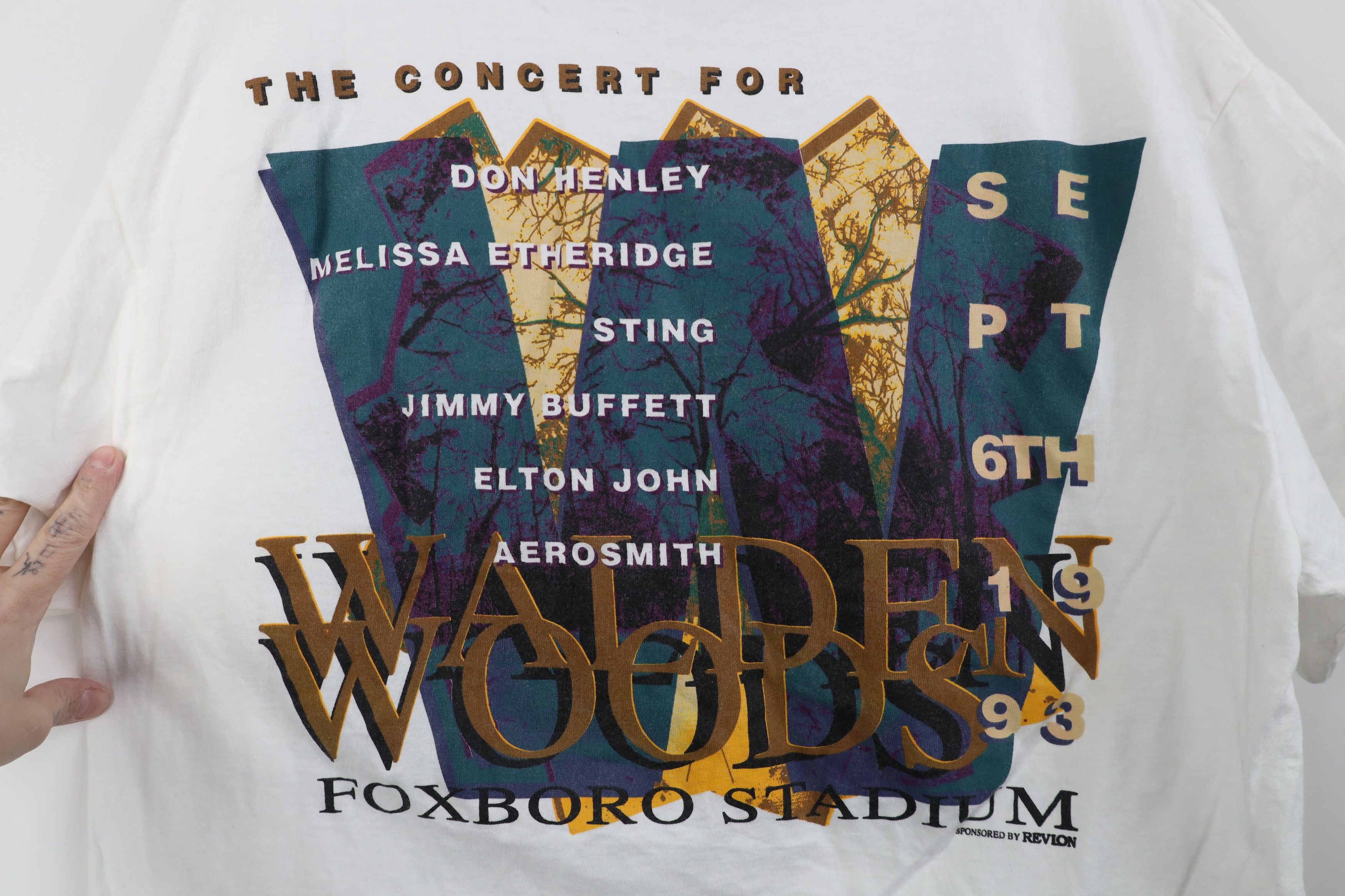 Vintage Vintage 90s Walden Woods Aerosmith Elton John T-Shirt USA Size US XL / EU 56 / 4 - 11 Thumbnail