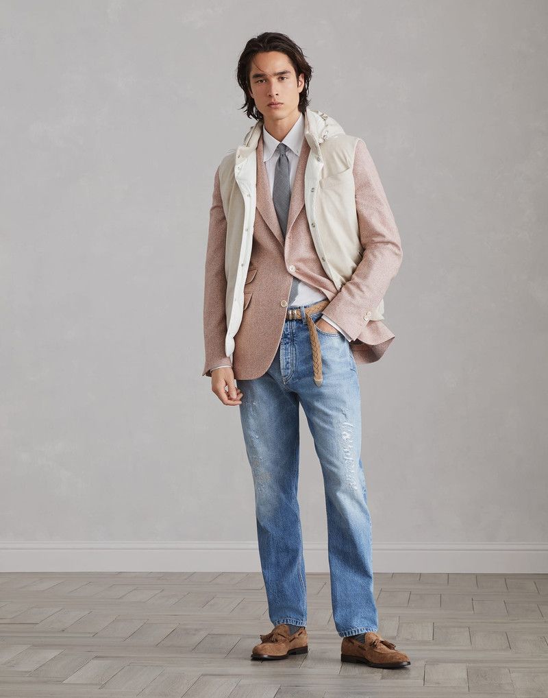Brunello Cucinelli o1w1db10326 Padded Vest in Light Beige Size US S / EU 44-46 / 1 - 5 Thumbnail