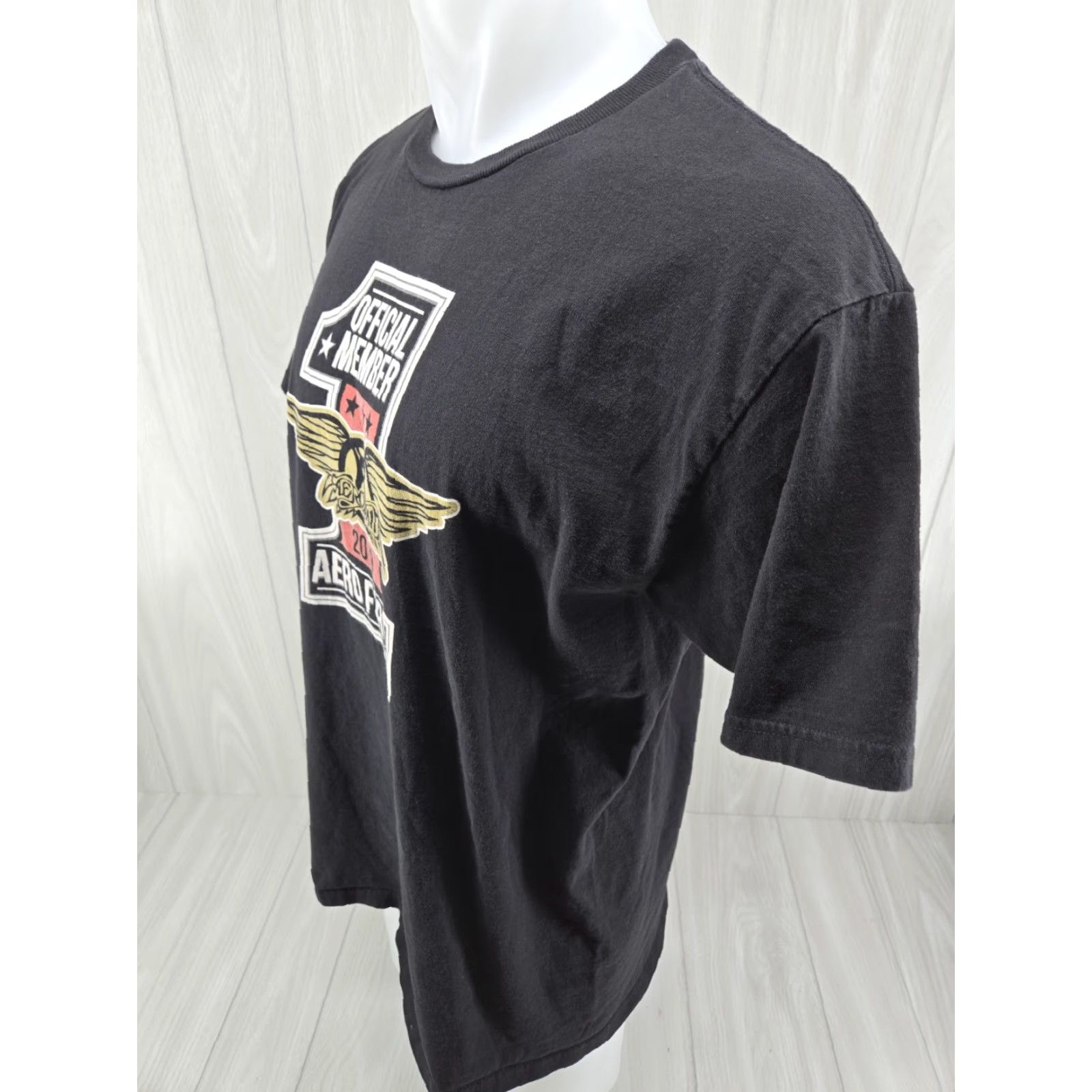 Tultex VINTAGE Aerosmith T-Shirt Aero Force One Fan Club 2019 Black Large Mens Shirt Size US L / EU 52-54 / 3 - 5 Thumbnail