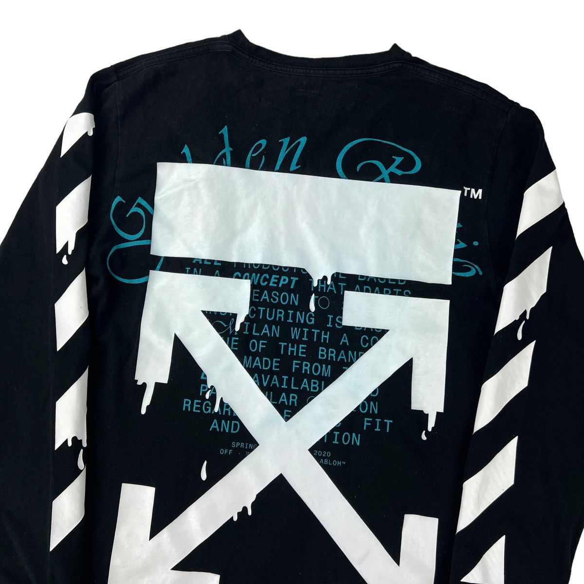 Off-White Off-White Dripping Arrows Black Long Sleeve T Shirt Size US S / EU 44-46 / 1 - 1 Thumbnail