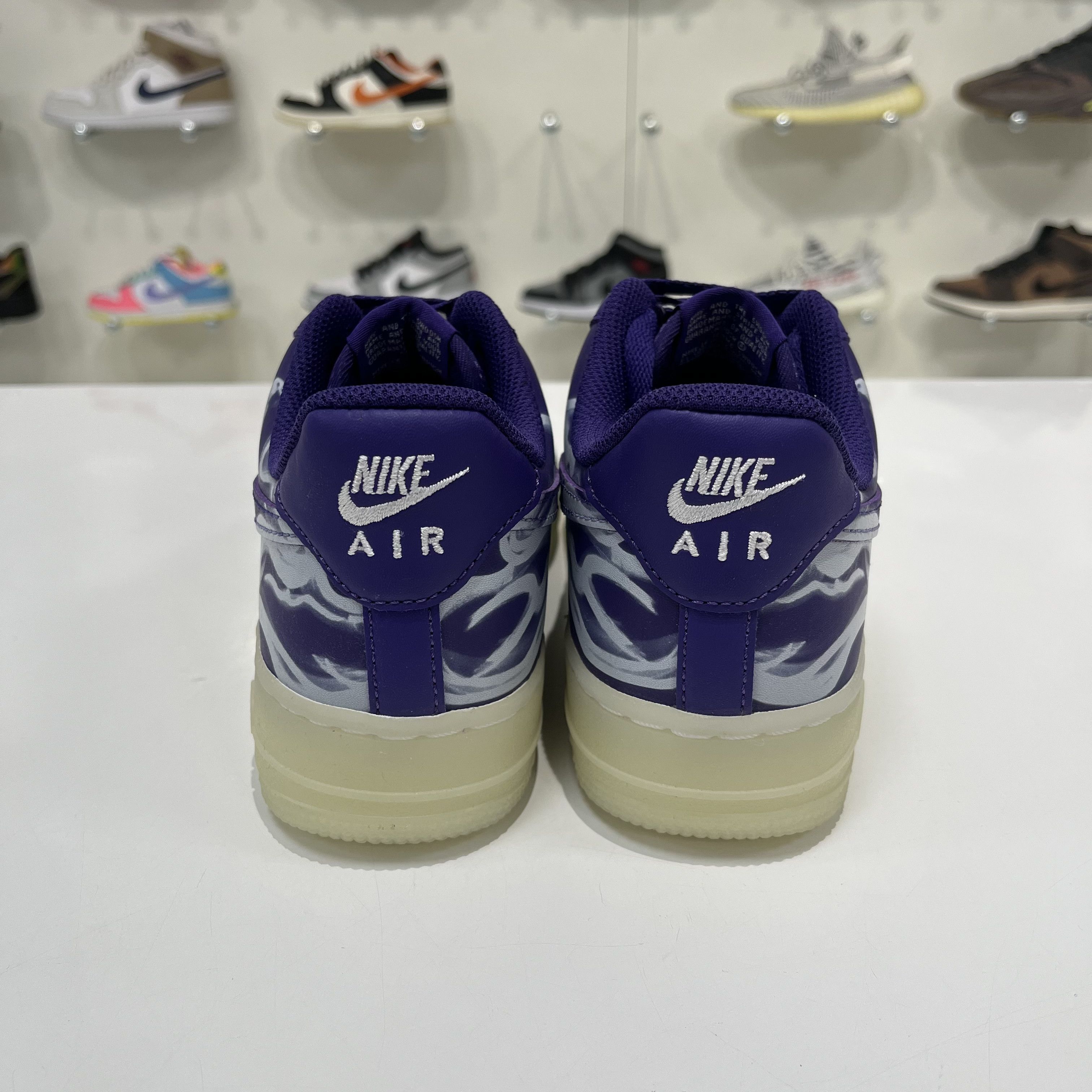 Nike Nike Aair Force 1 Low Skeleton Purple Halloween 2021 Size US 7 / EU 40 - 3 Thumbnail