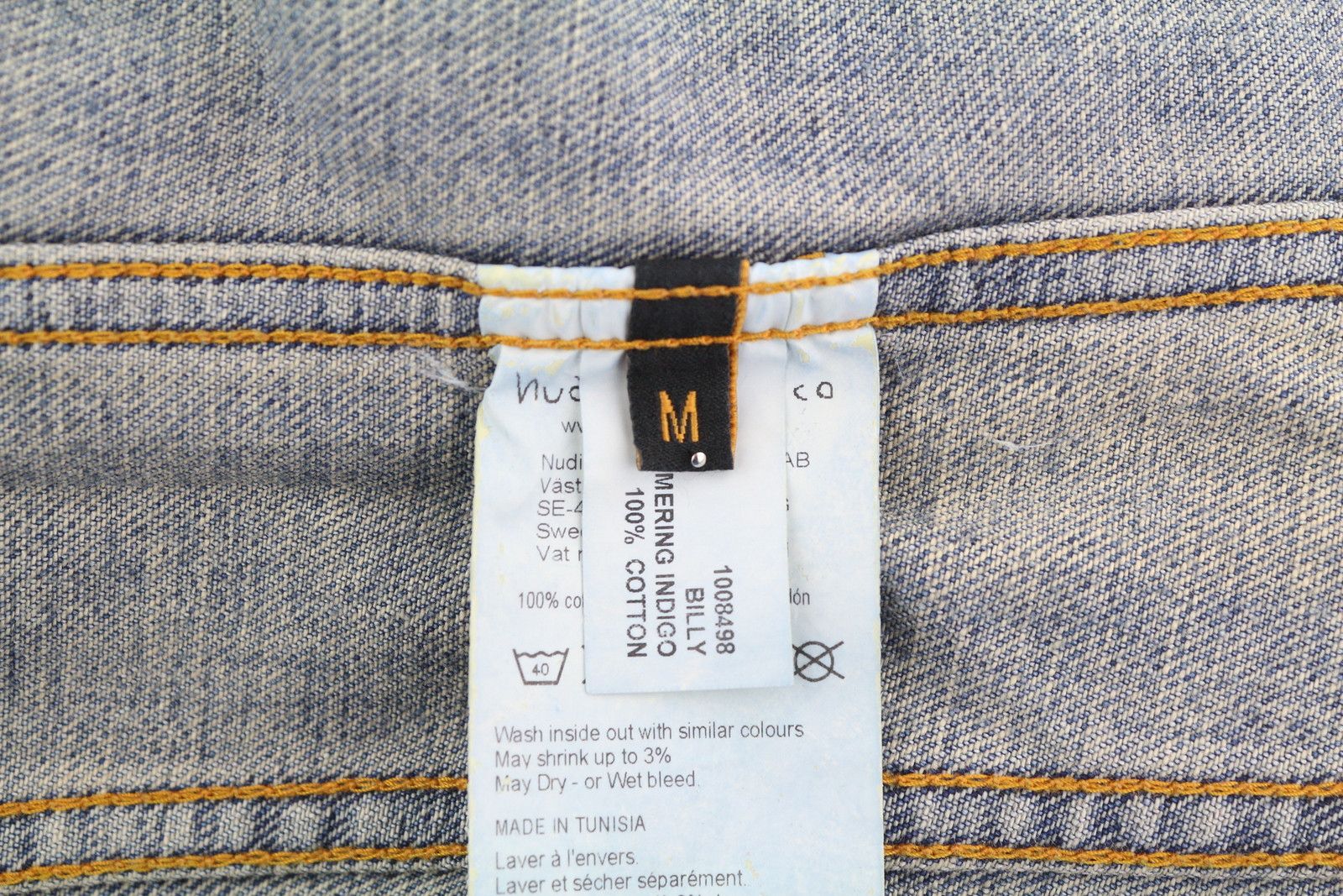 Nudie Jeans BILLY M Shimmering Indigo Button-Up Distress Denim 85887 Size US M / EU 48-50 / 2 - 5 Thumbnail