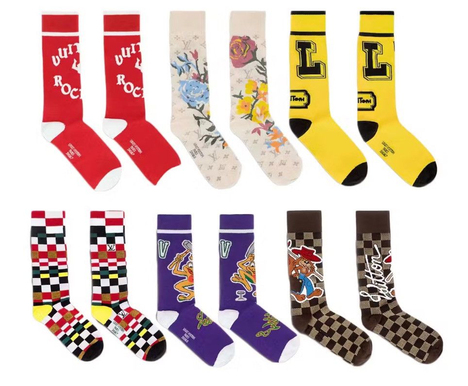 Louis Vuitton Louis Vuitton LV Archives 6 Sock Set MP3404 - EXTREMELY RARE Size ONE SIZE - 7 Thumbnail