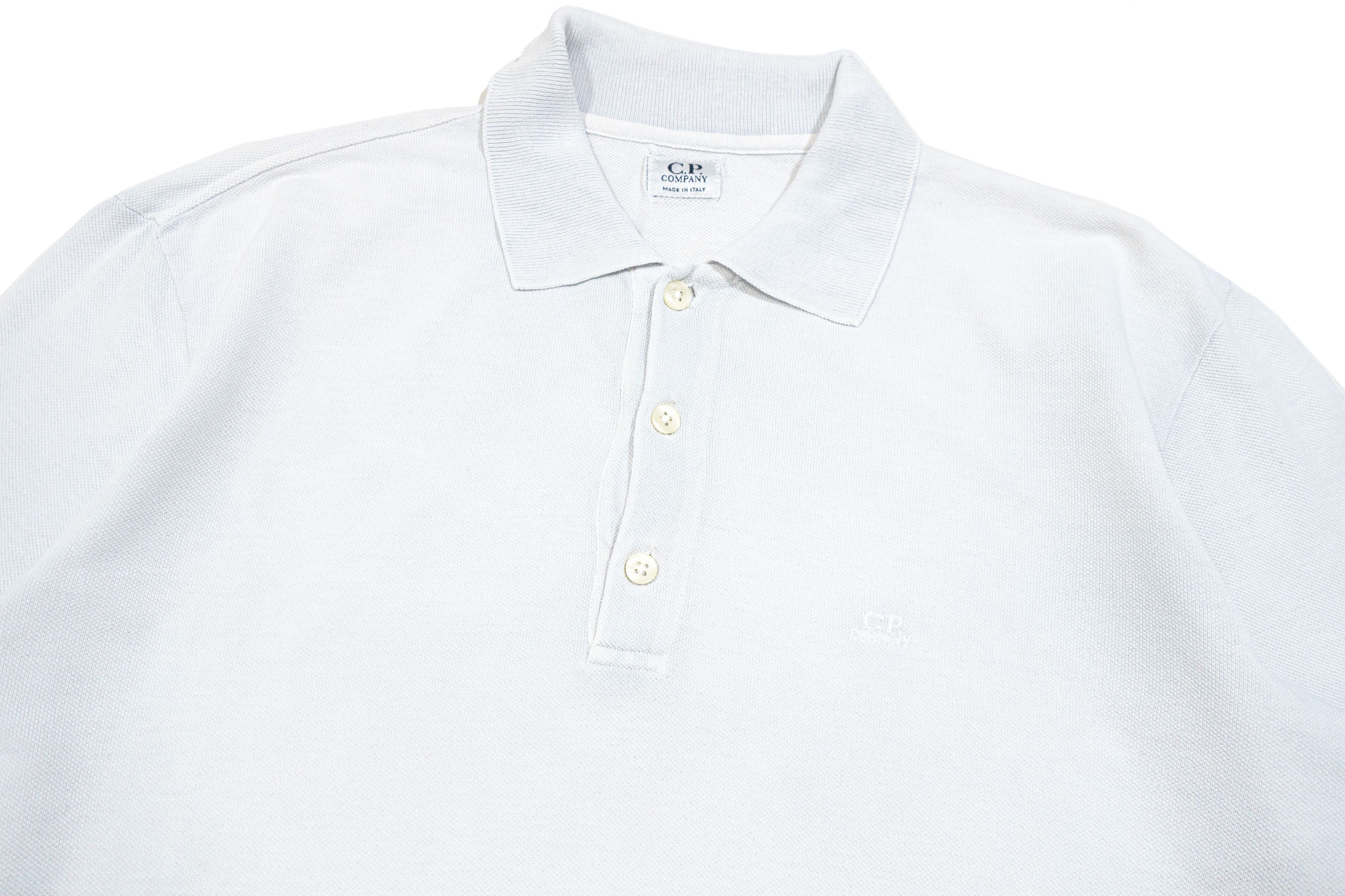C.P. Company Garment Dyed Long Sleeve Polo Shirt 2003 Vintage Size US XL / EU 56 / 4 - 3 Thumbnail
