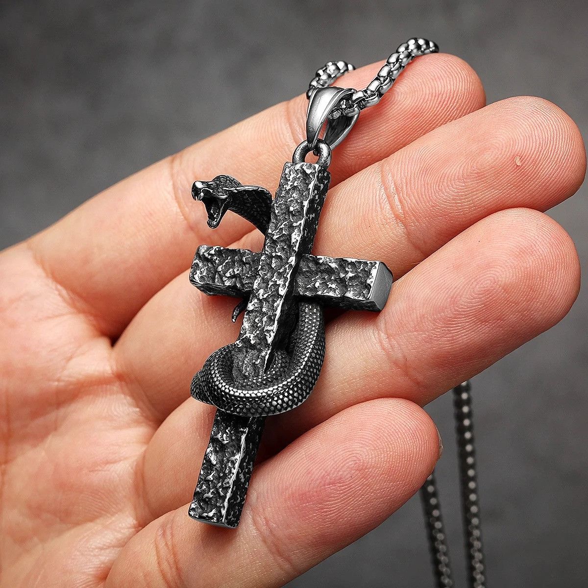 Other Cross Cobra Snake Pendant Accessories Necklace Gifts Size ONE SIZE - 7 Thumbnail