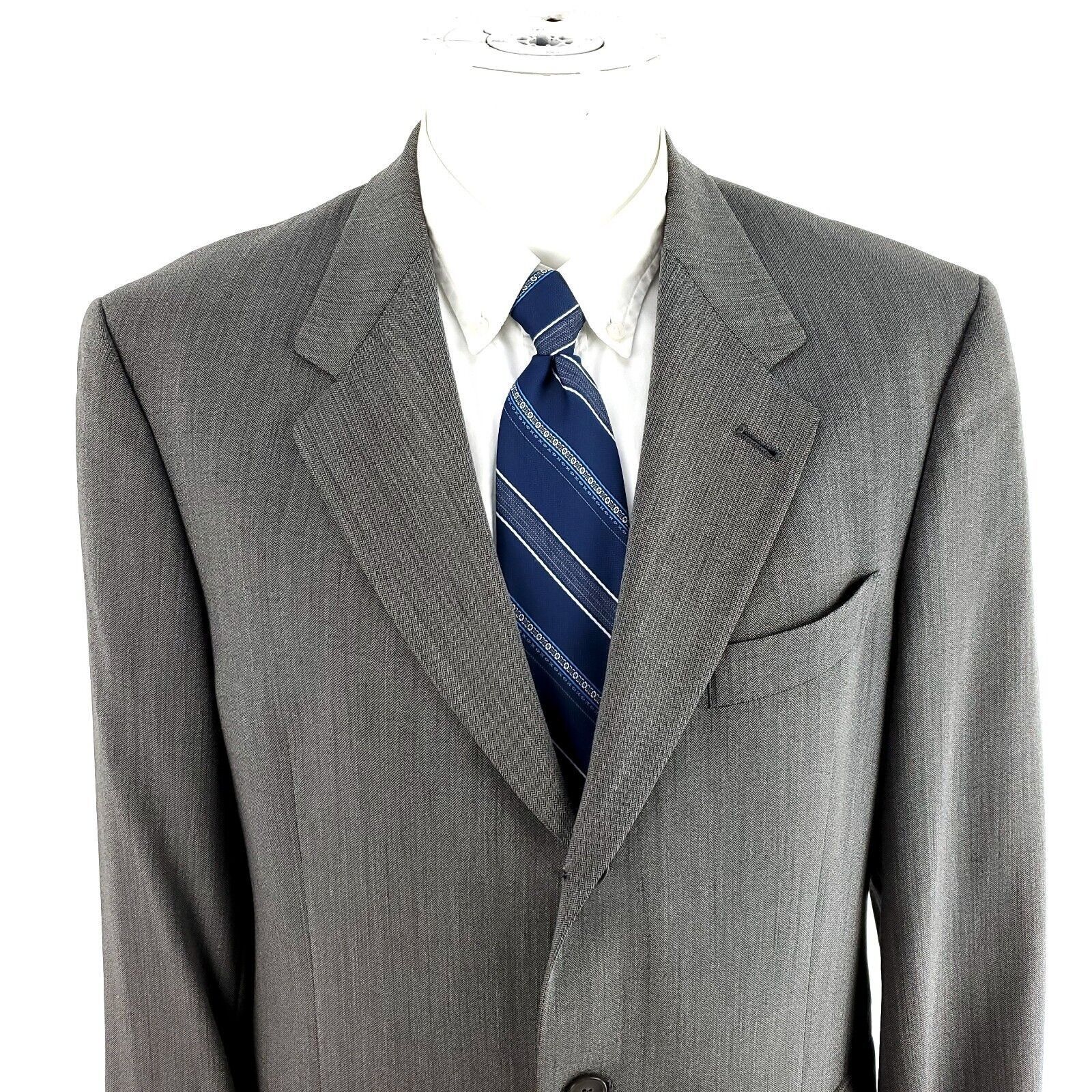 Hart Schaffner Marx Hart Schaffner Marx Comfort Wool 3 Button Blazer 40R Gray He Size 40R - 1 Thumbnail
