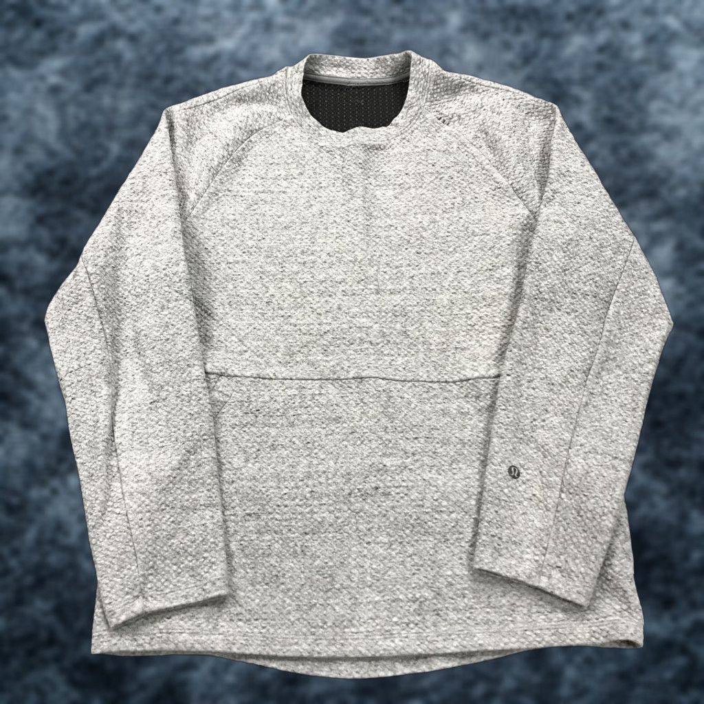 Lululemon Lululemon Sweatshirt Mens Small Gray At Ease Textured Knit Crewneck Gym Workout Size US S / EU 44-46 / 1 - 1 Thumbnail
