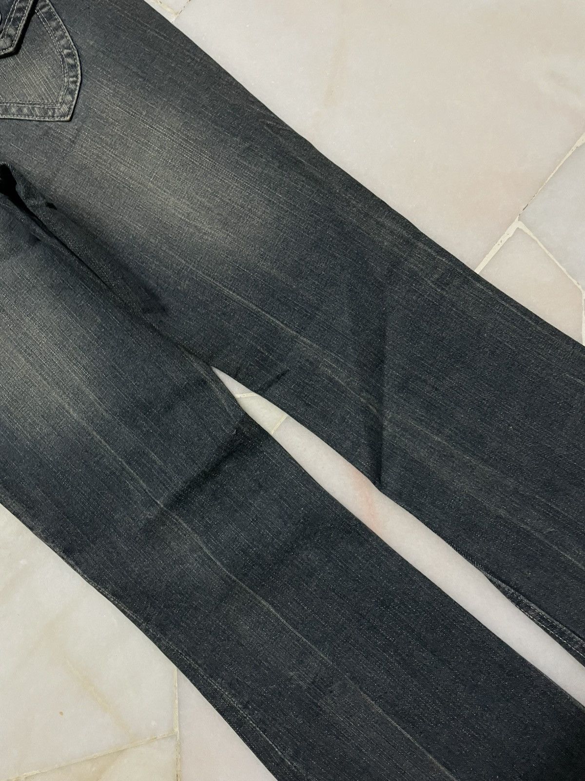 Vintage 💥Insane💥Flared The Oria Japanese Mudwash Clawmark Bootcut Size 29" - 12 Thumbnail