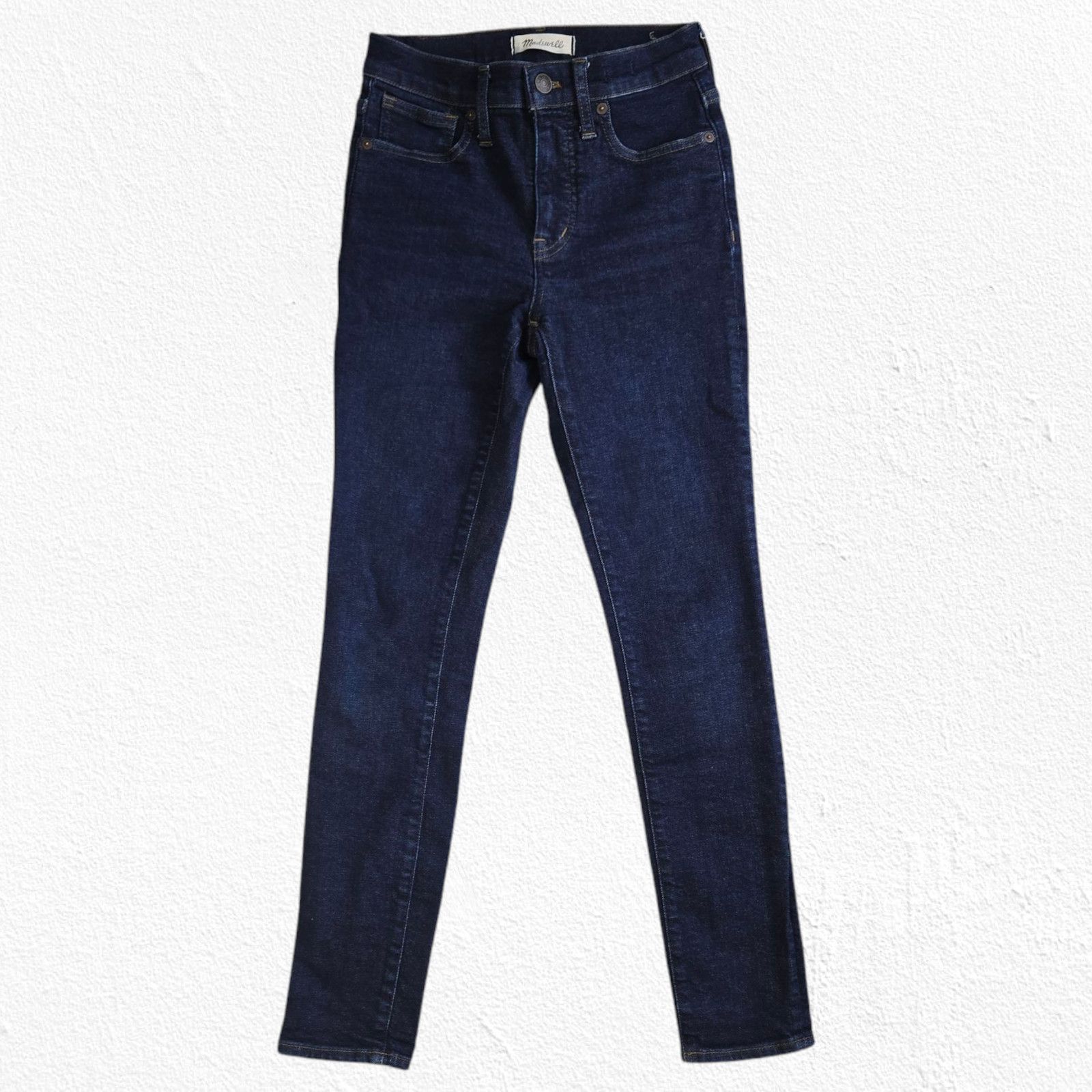 Madewell Madewell 9" Dark Wash Mid-Rise Skinny Jeans Size 24 Size 24" / US 00 / IT 34 - 2 Thumbnail