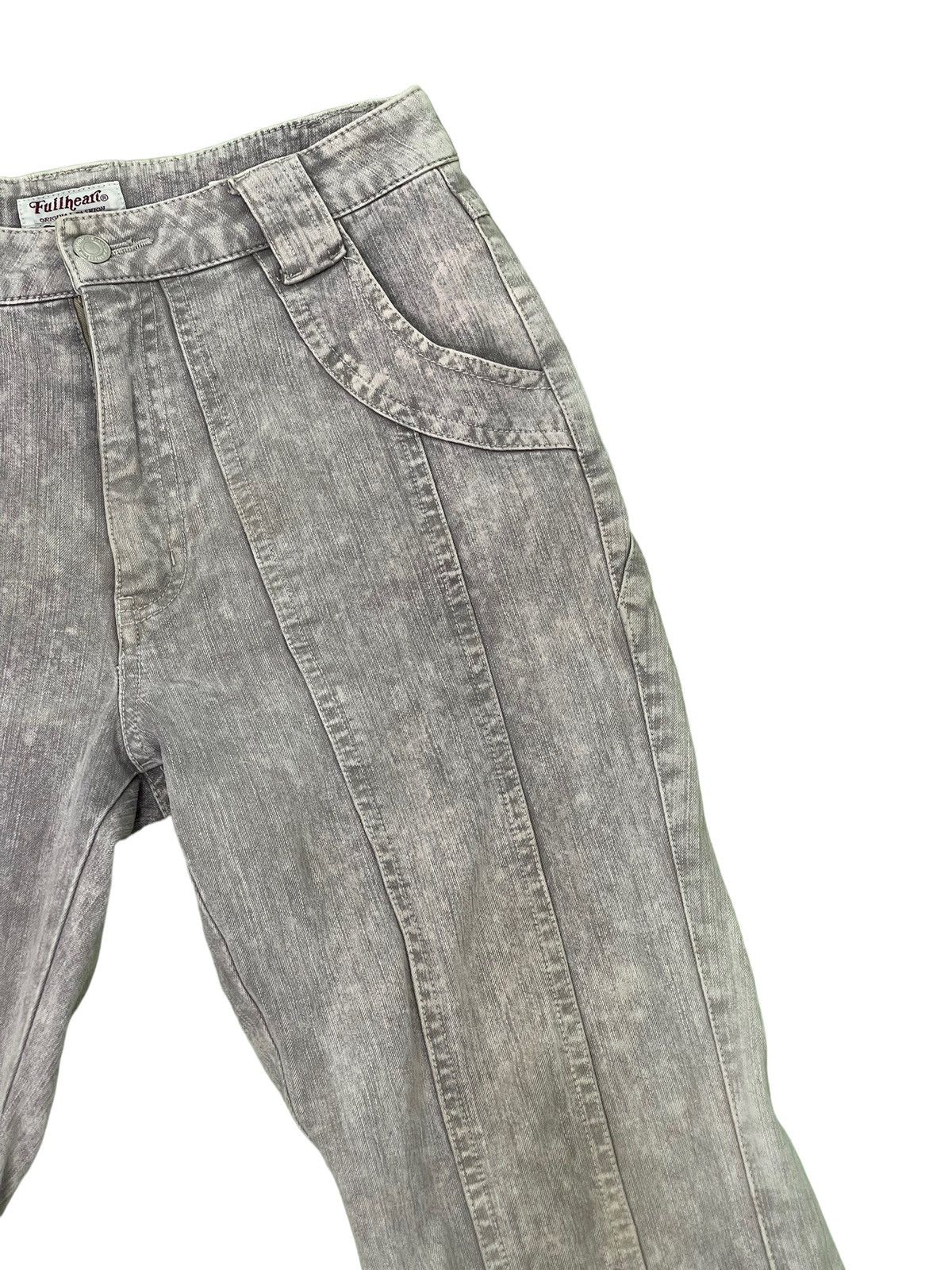 Japanese Brand Flare Jeans Full Heart Distress Stretch Boot Cut 6🟦5 Size US 28 / EU 44 - 9 Thumbnail