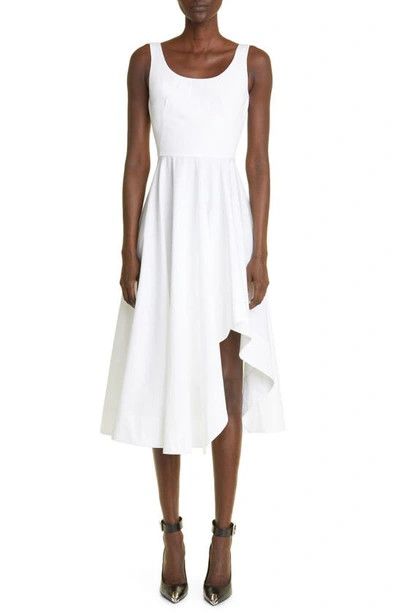 Alexander McQueen o1y0225 Elegant Midi Dress in White Size M / US 6-8 / IT 42-44 - 2 Thumbnail