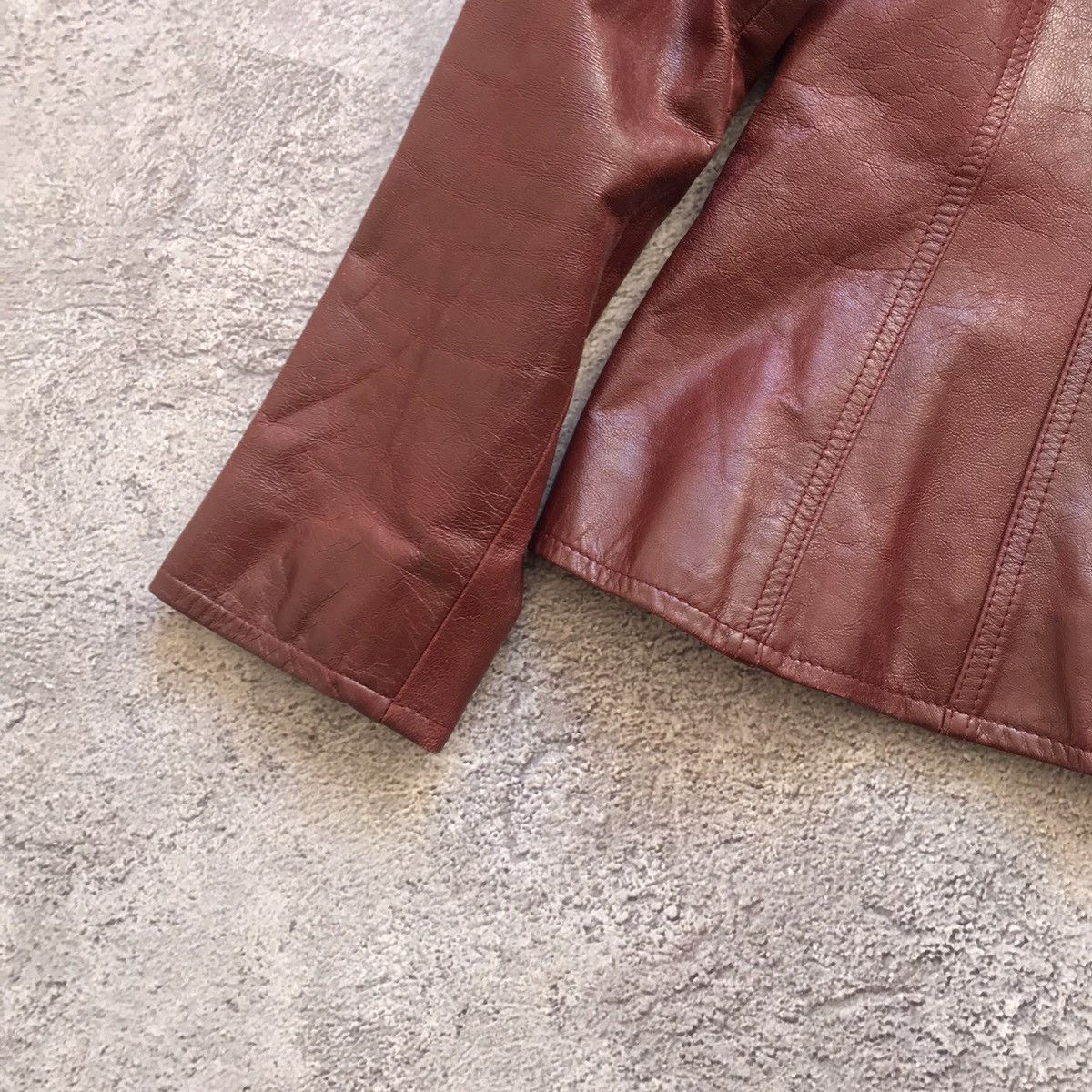 Genuine Leather Vintage Y2K Brown Leather Jacket Streetwear Workwear Baggy L Size L / US 10 / IT 46 - 3 Thumbnail
