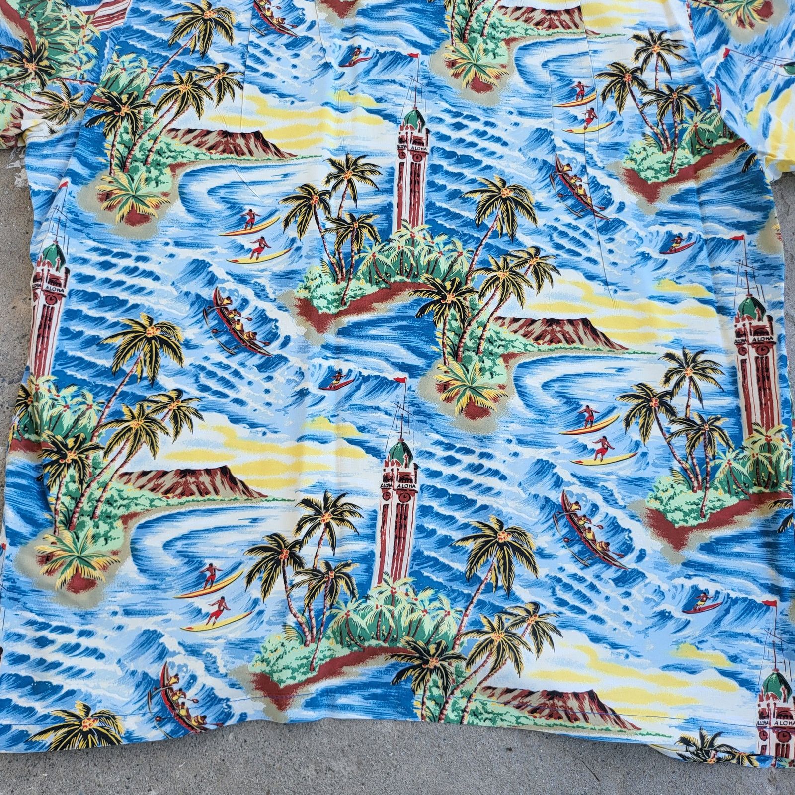 Pineapple Connection Vintage Pineapple Juice Hawaiian Shirt Size L Blue Rayon Size US L / EU 52-54 / 3 - 5 Thumbnail