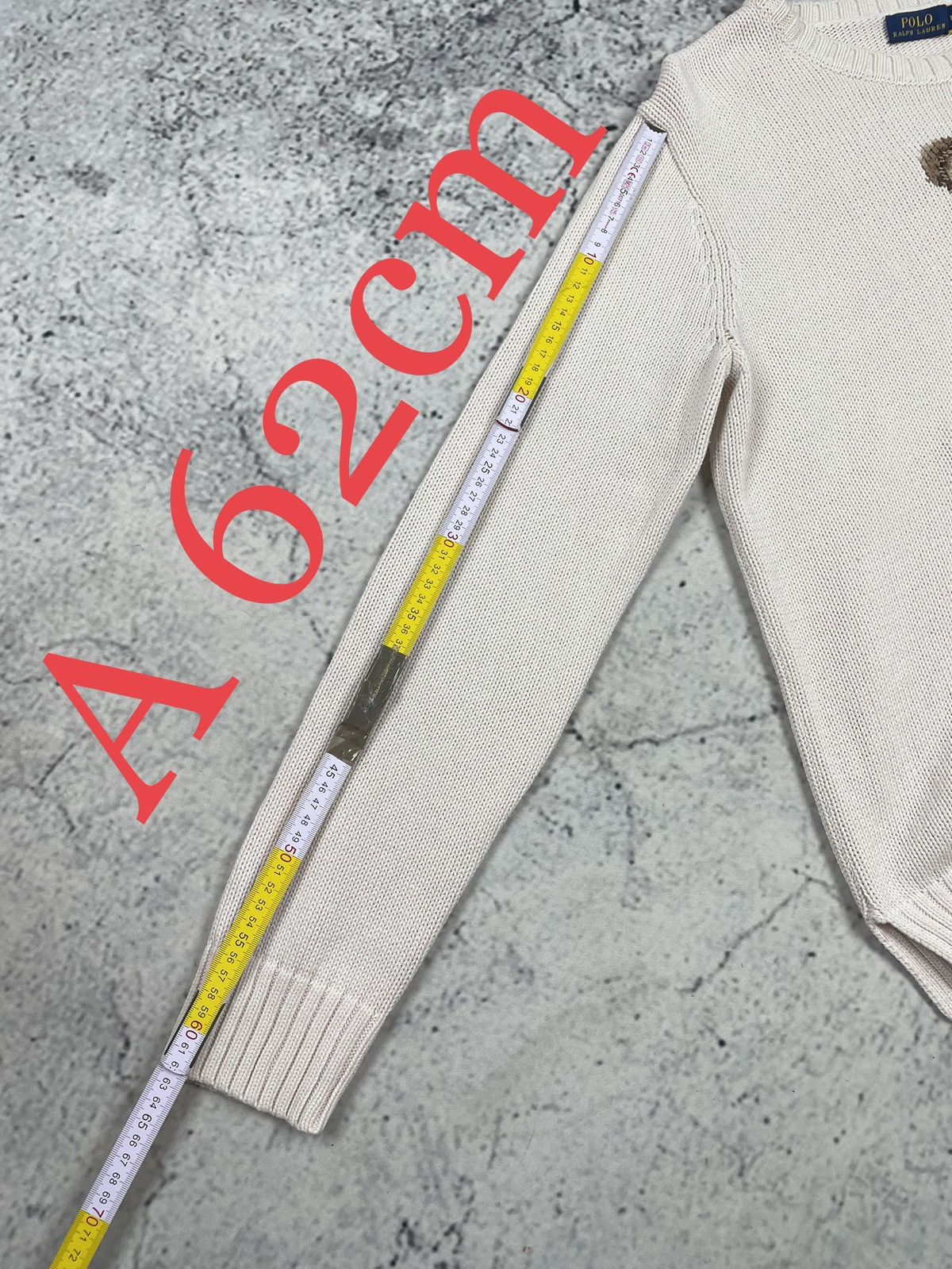 Polo Ralph Lauren Polo Ralph Lauren M Bear Cotton Sweater Beige Premium Size M / US 6-8 / IT 42-44 - 8 Thumbnail