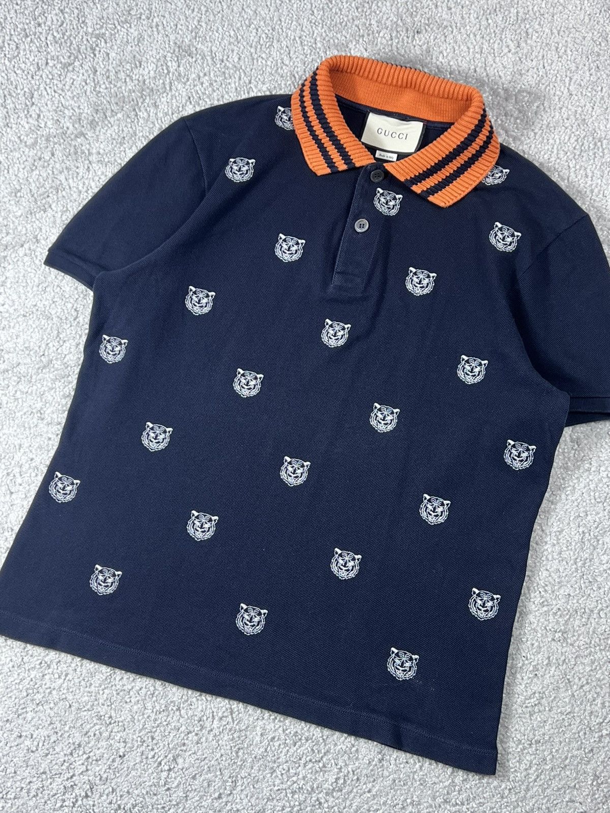 Gucci Monogram Tigers Logo Polo
