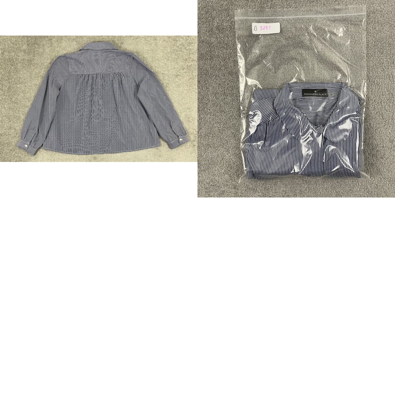 Vintage VINTAGE Pomander Place Tuckernuck Button Up Shirt Womens Large Blue White Career Office Size L / US 10 / IT 46 - 8 Thumbnail
