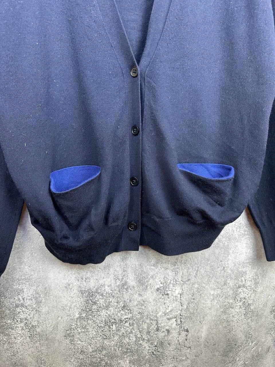 Jil Sander × Uniqlo Jil Sander x Uniqlo J+ Cardigan Navy Sweater Button LS Size US L / EU 52-54 / 3 - 7 Thumbnail