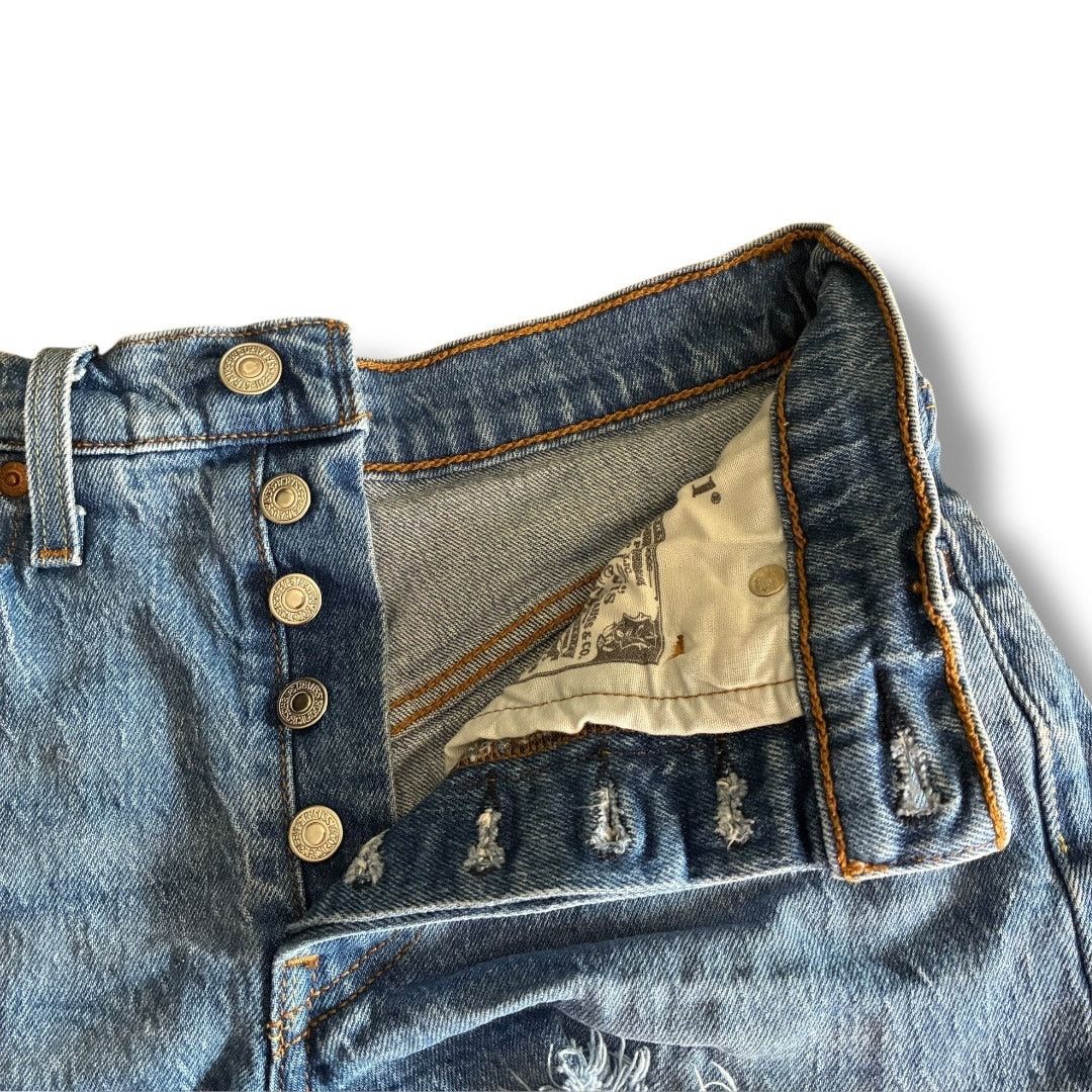Levi's Levi’s 501 button fly cut off distressed denim shorts Size 24" / US 00 / IT 34 - 3 Thumbnail